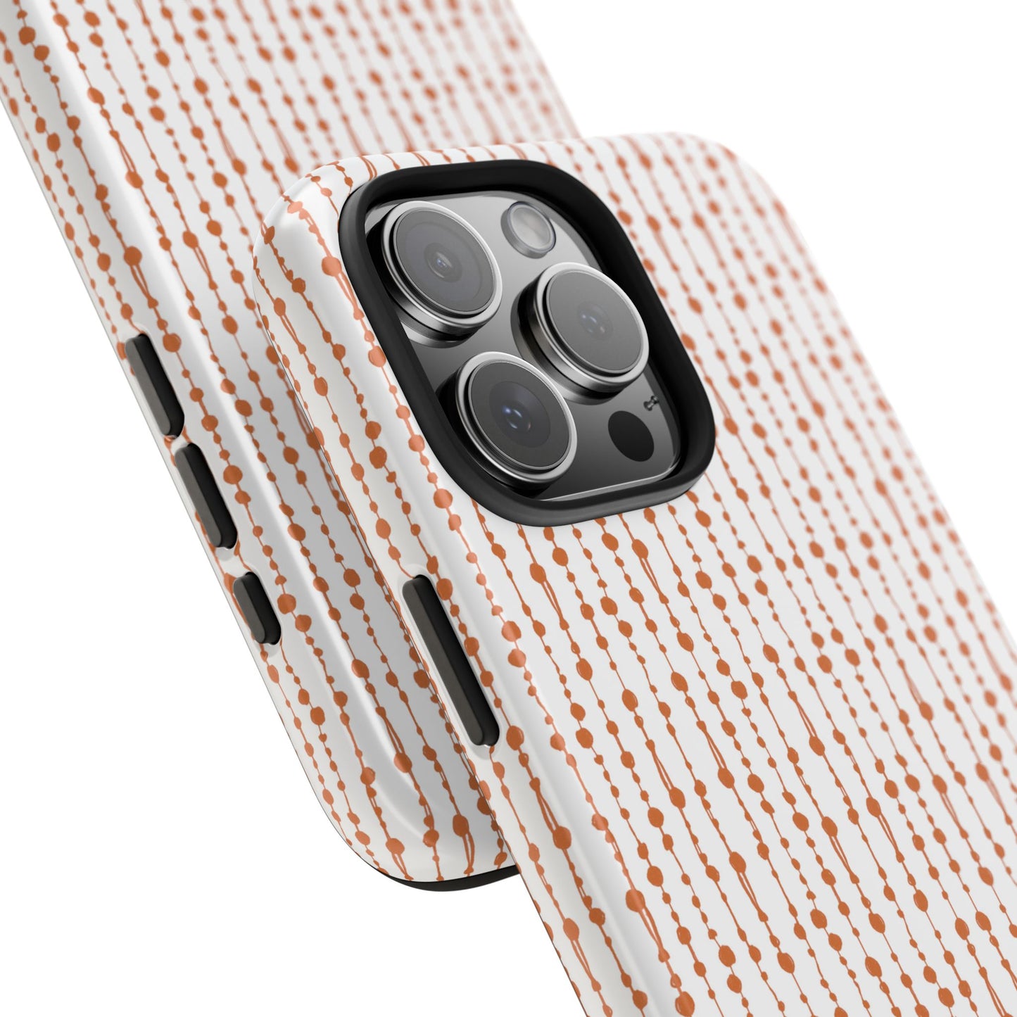 Beaded Curtain White / Bronze Phone Case