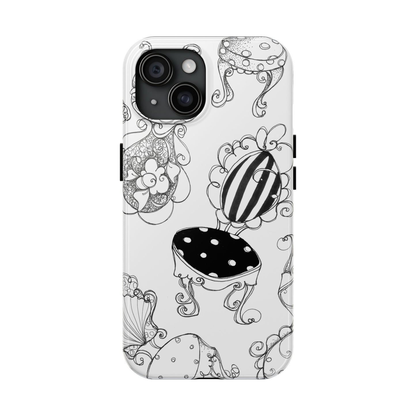 Bistro Chairs White Phone Case