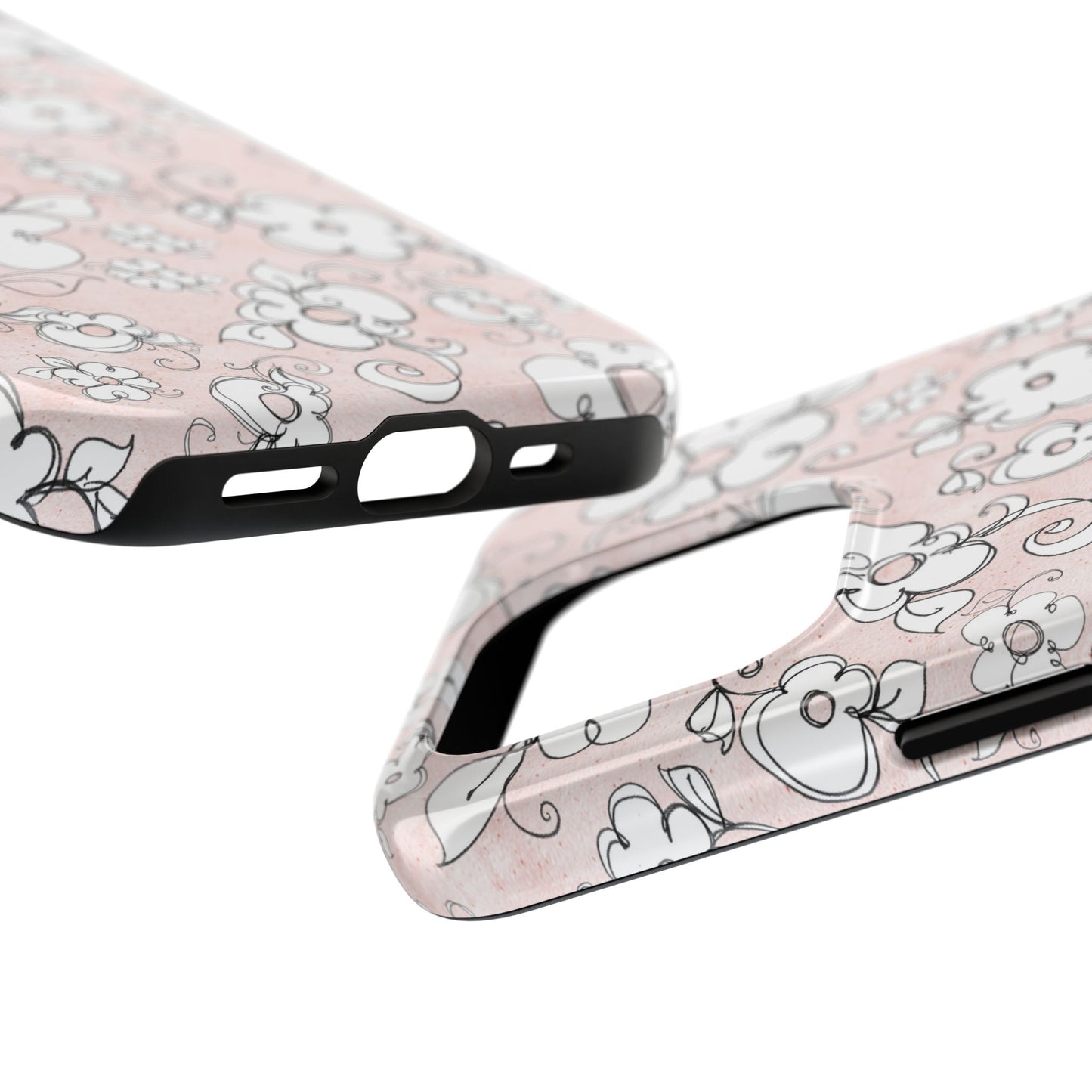 Lady Flowers Paris Pink Phone Case