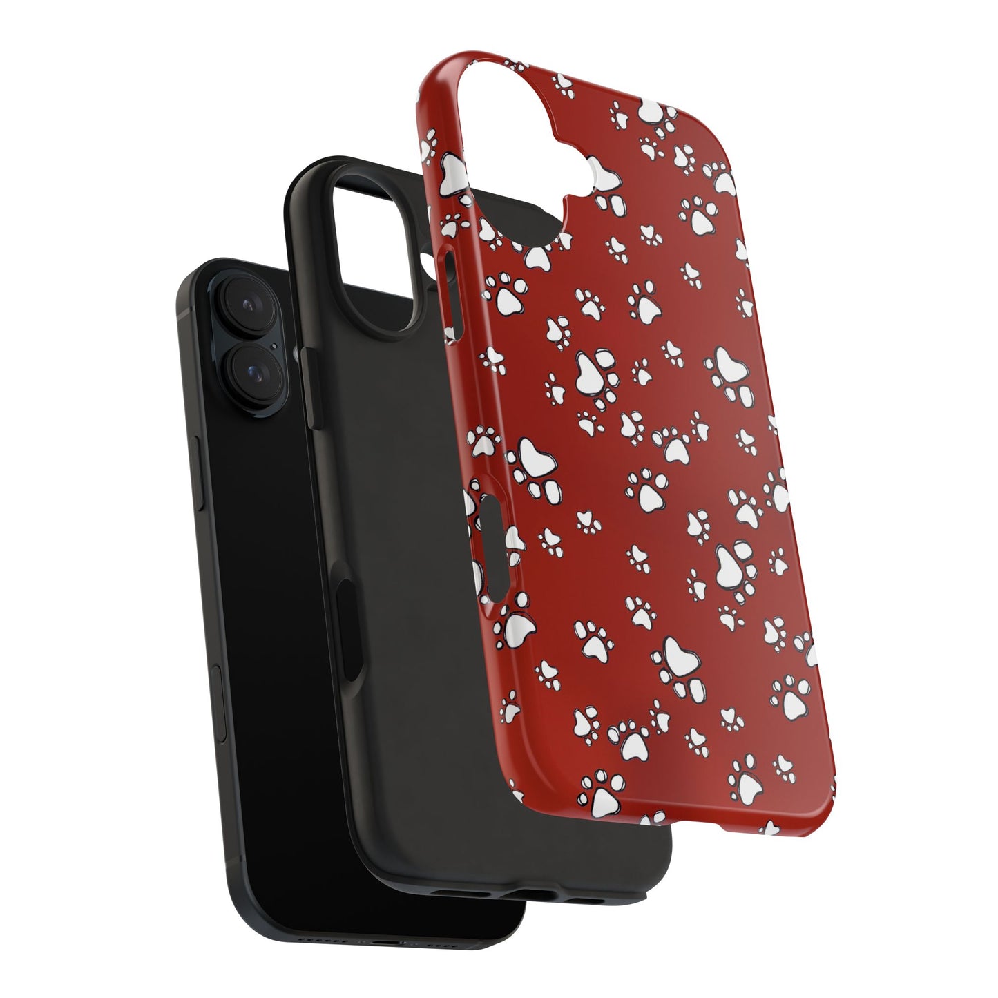 Paw Flakes Red Phone Case