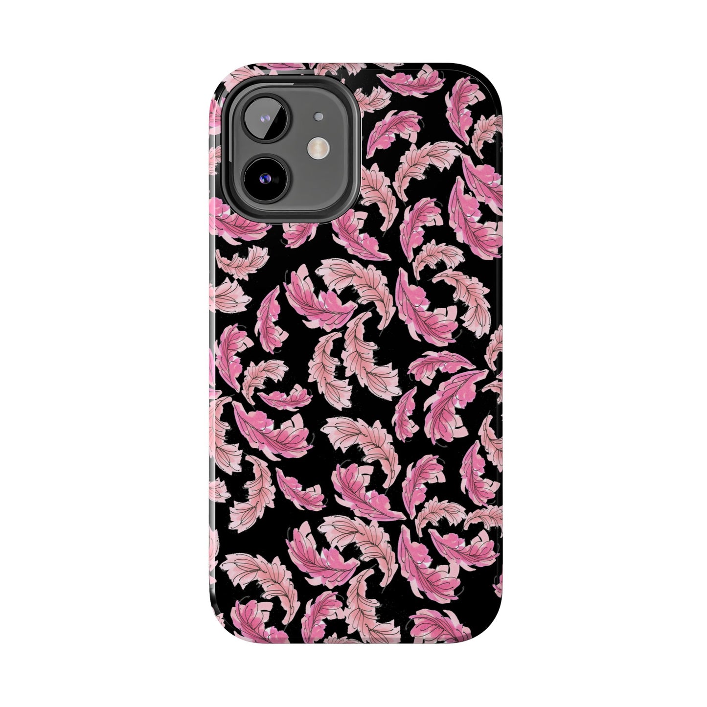 Flam Feathers Black Phone Case