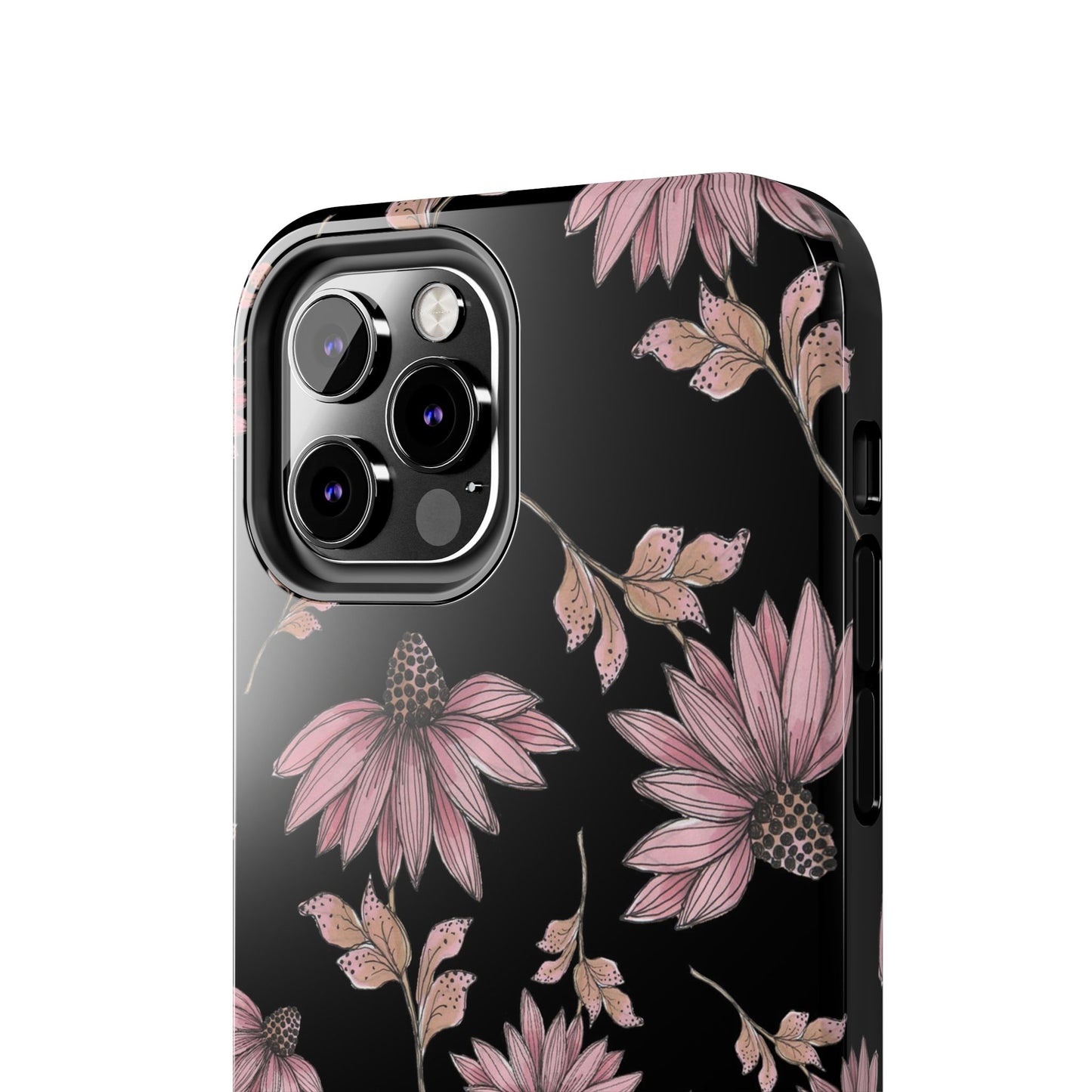 Wild Cone Flowers Black Phone Case