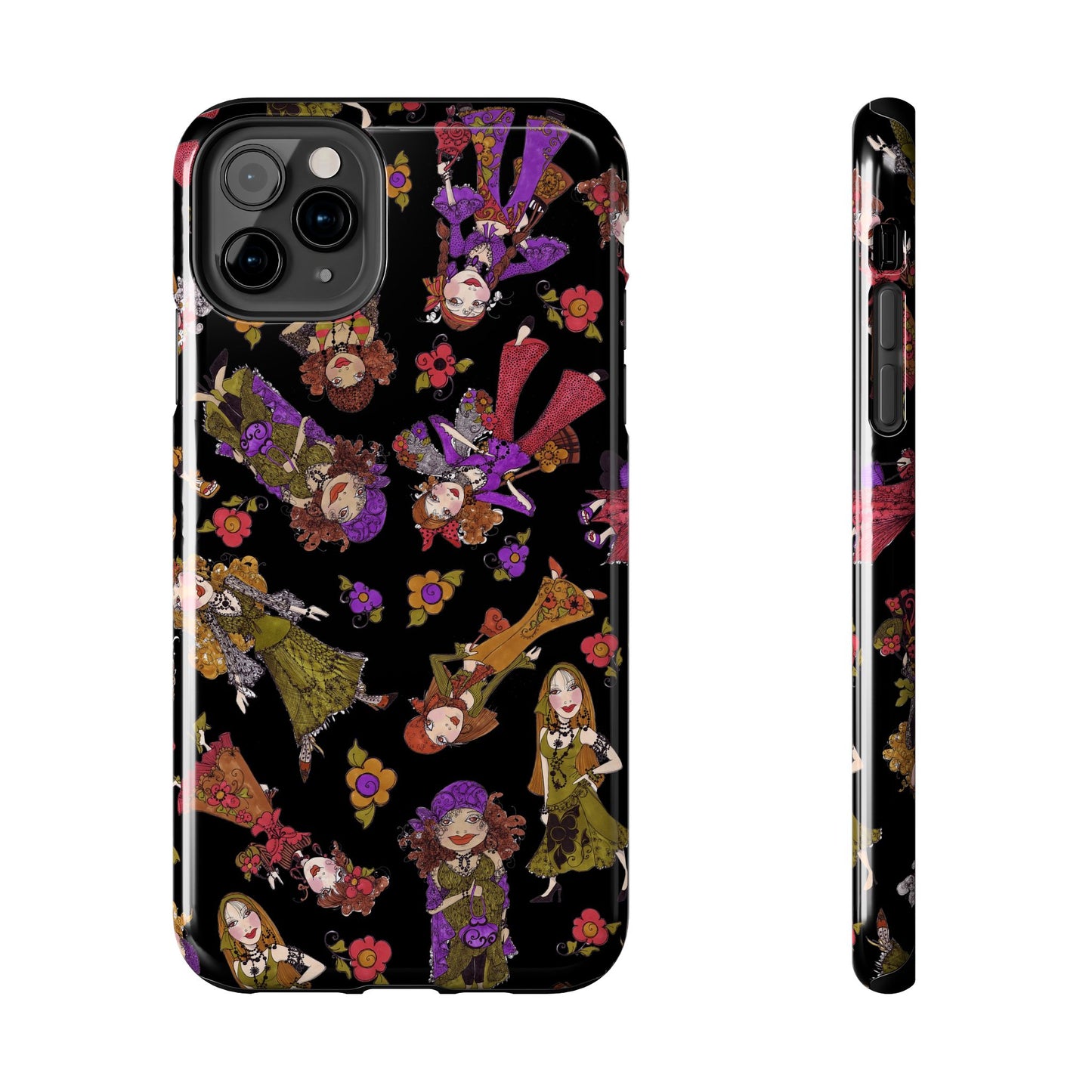 Tossed Gypsies Black Phone Case