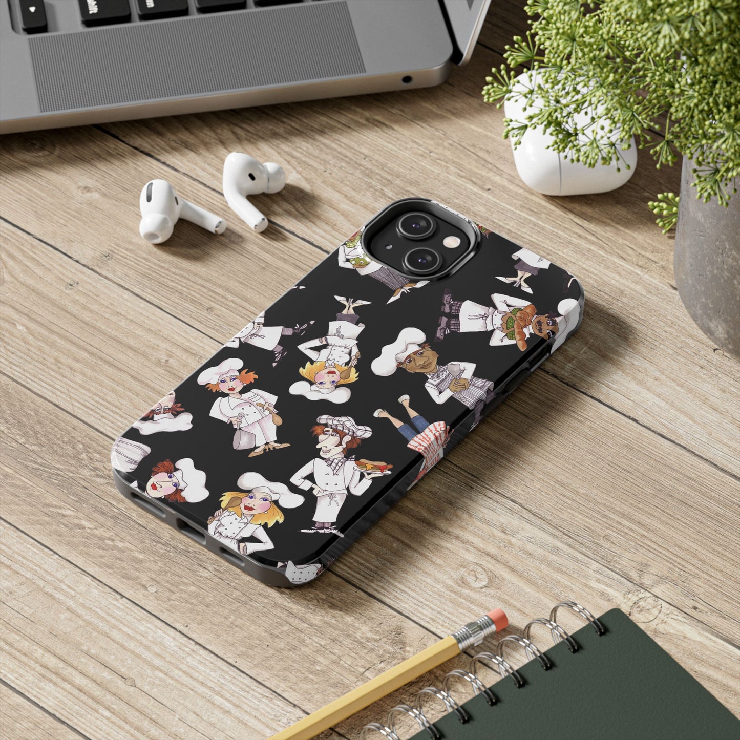 Tossed Chefs Black Phone Case