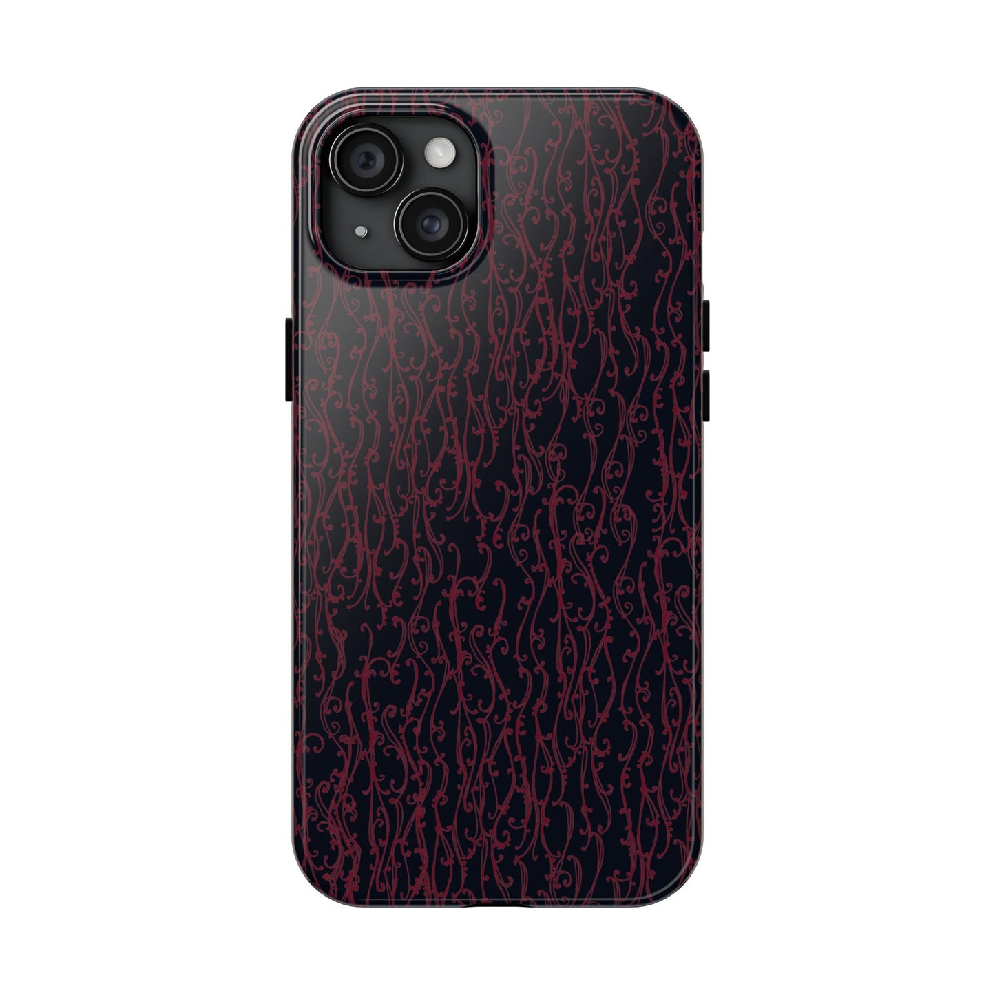 Swan Scroll Black / Red Phone Case