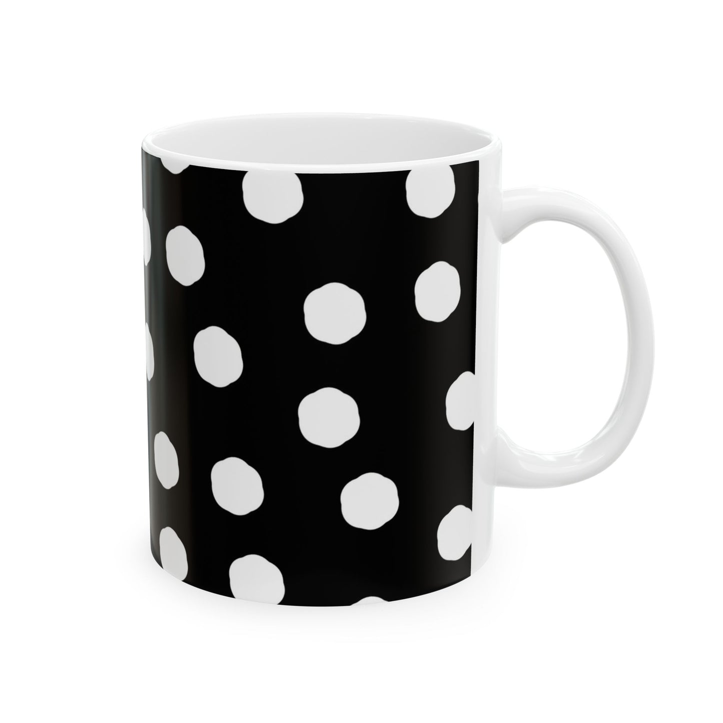 Jumbo Dots Black / White Cup