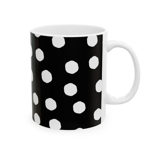 Jumbo Dots Black / White Cup