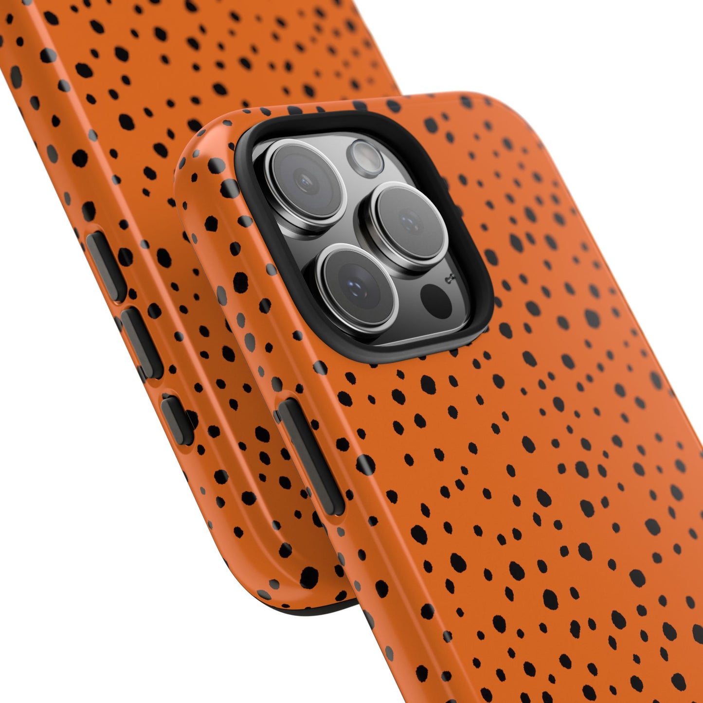 Pepper Dots Orange / Black Phone Case