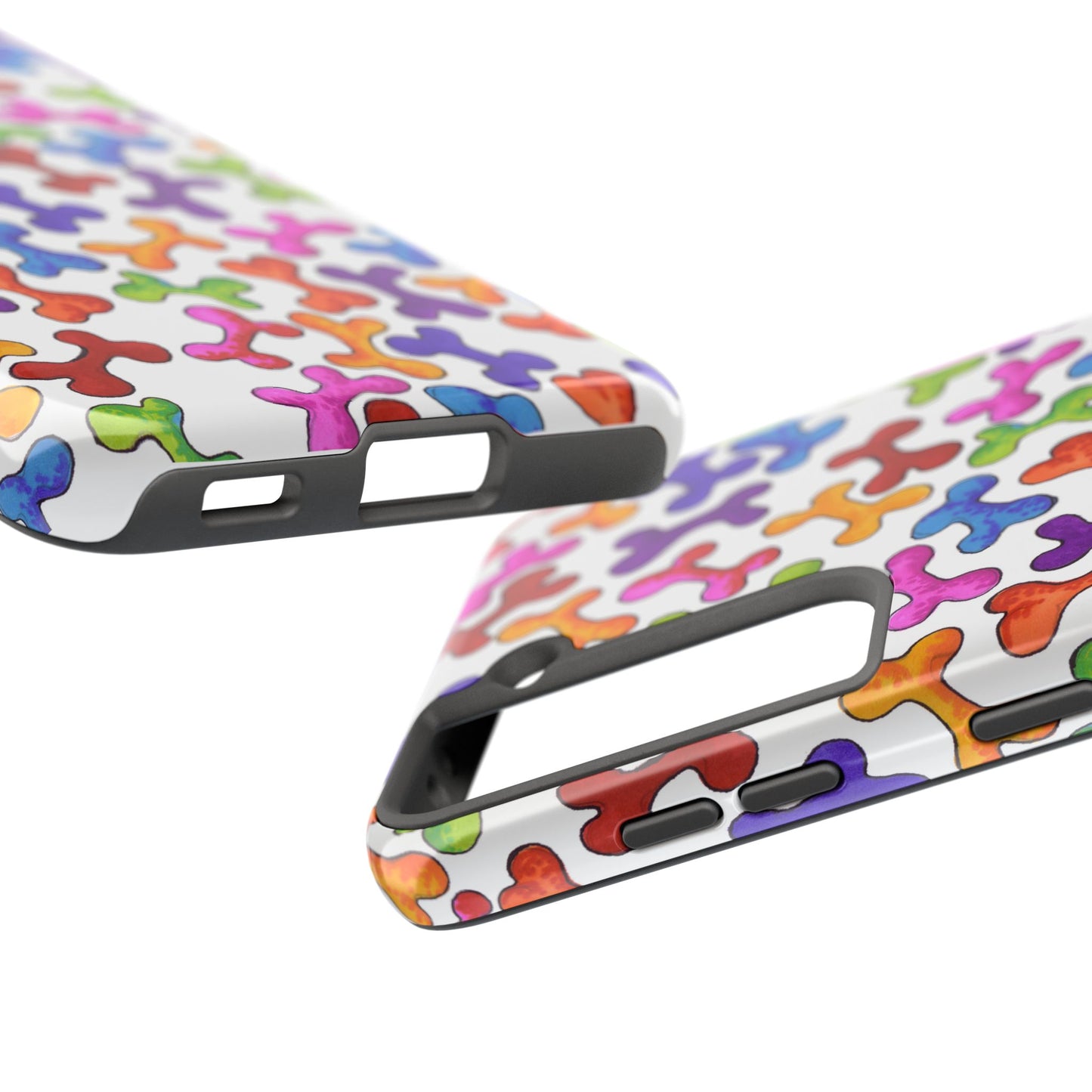 Fancy Bones White / Multi Phone Case
