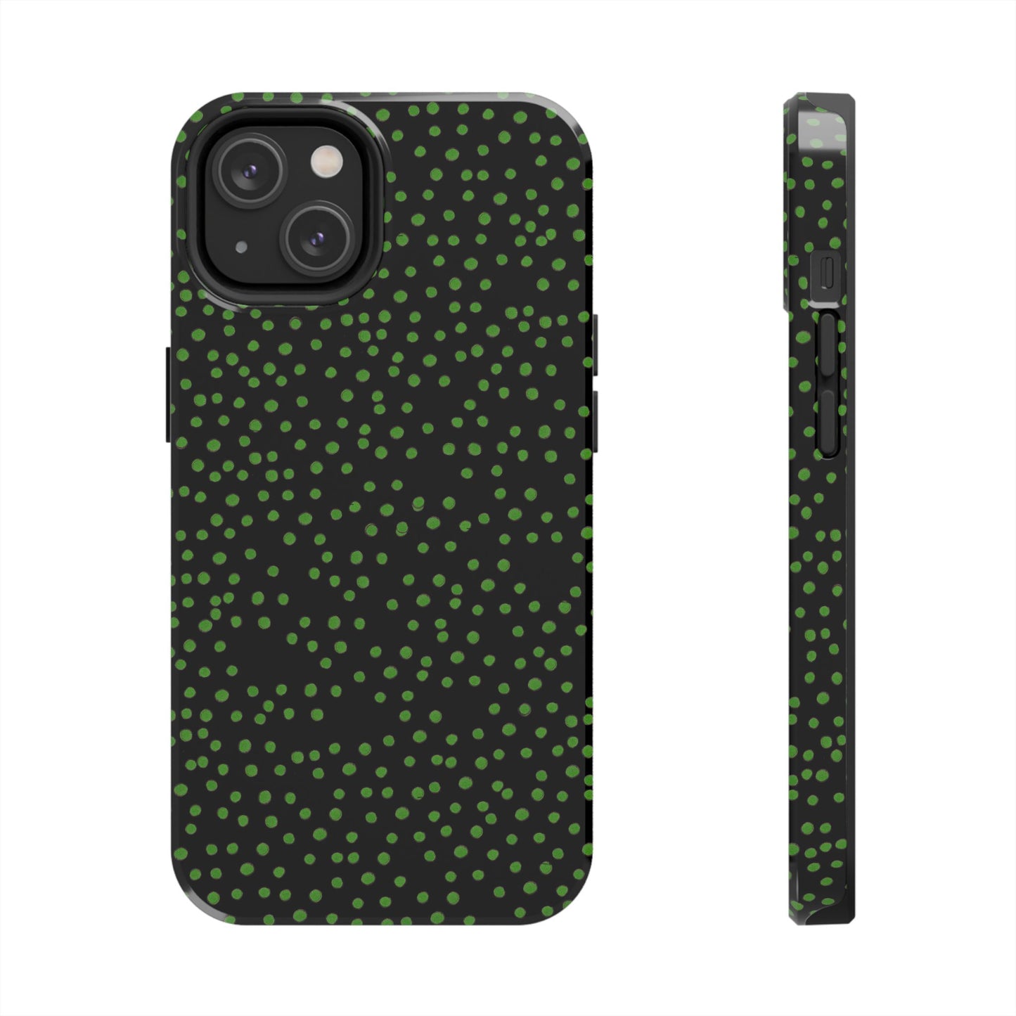 Dinky Dots Black / Green Phone Case