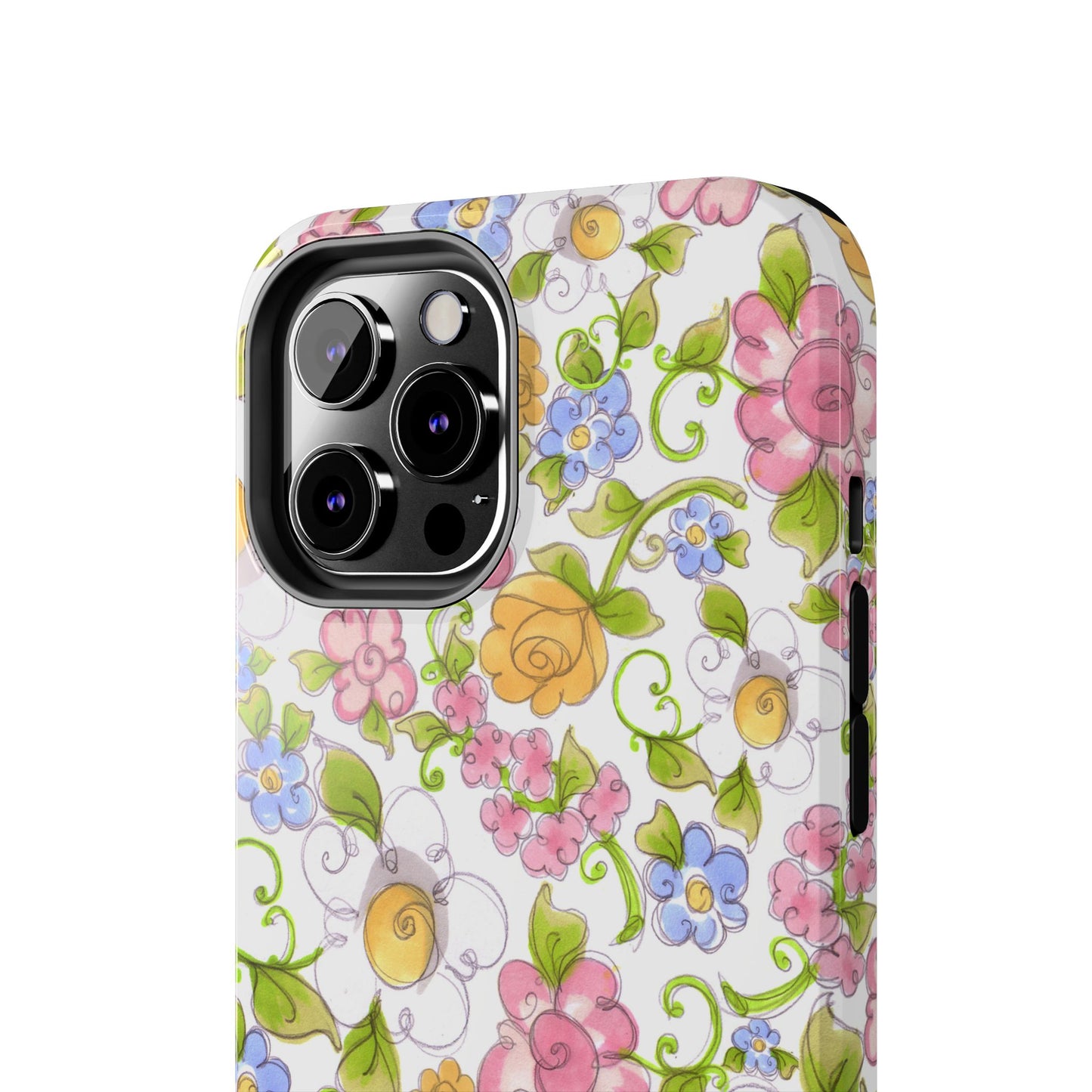 Flower Frolic White Phone Case