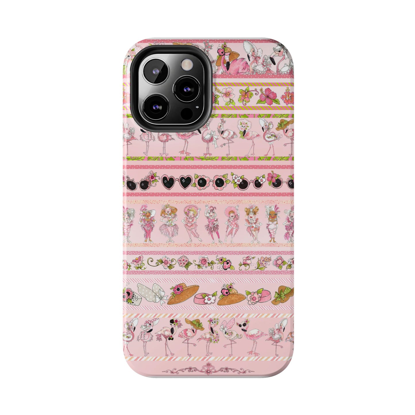 Flam Borders Pink Phone Case