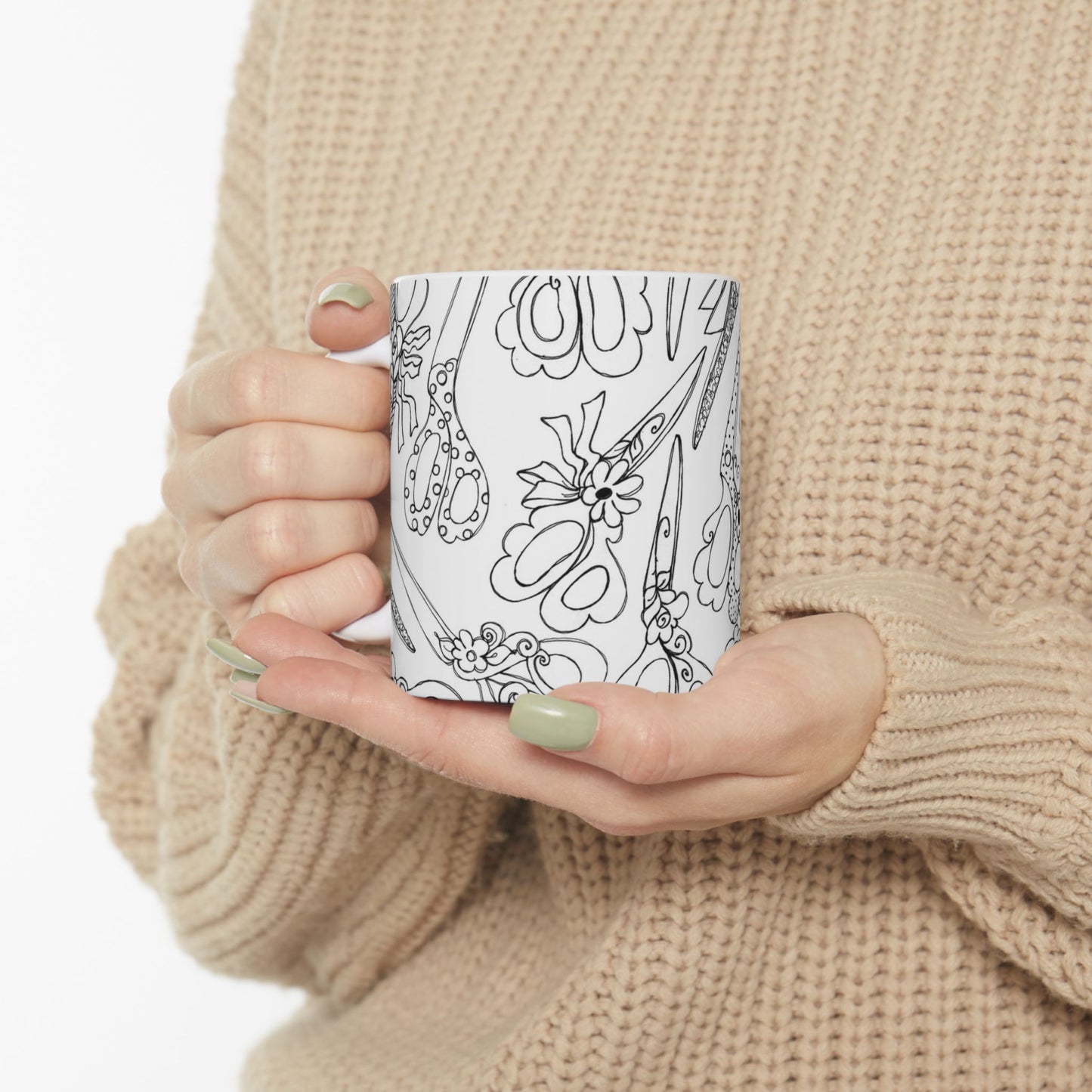 Scissor Blizzard White / Black Cup