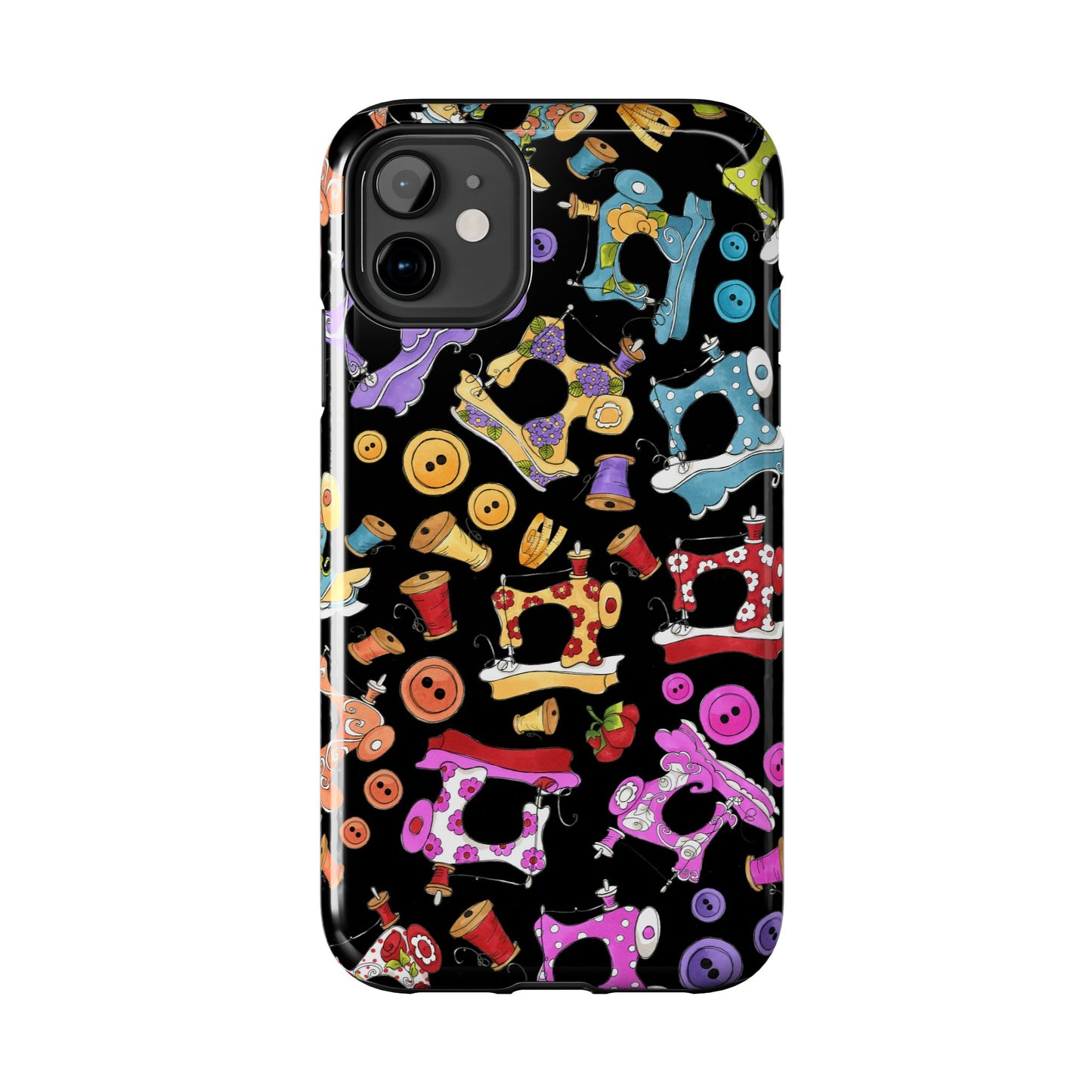 Sew Assorted Black Phone Case