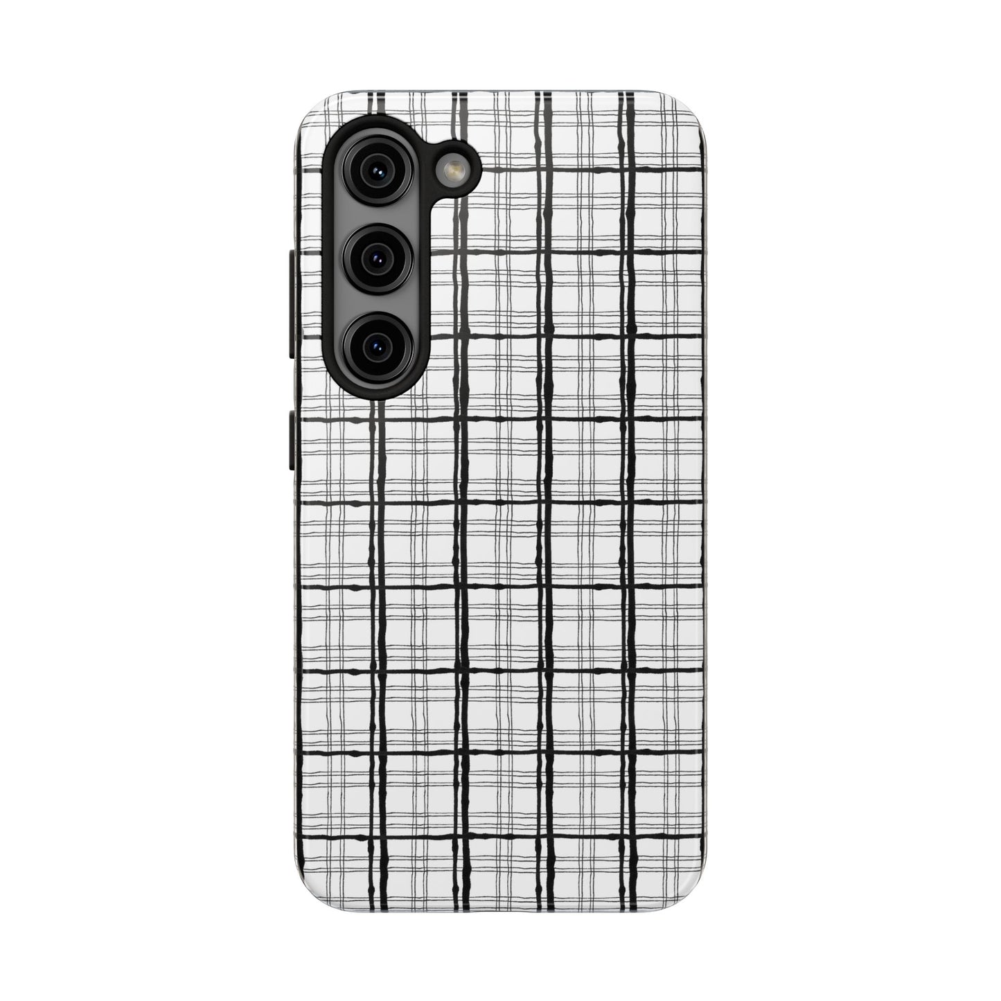 Sophistiplaid White / Black Phone Case