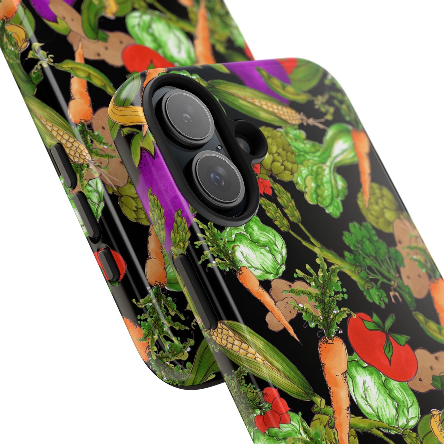 Veggie Jungle Black Phone Case