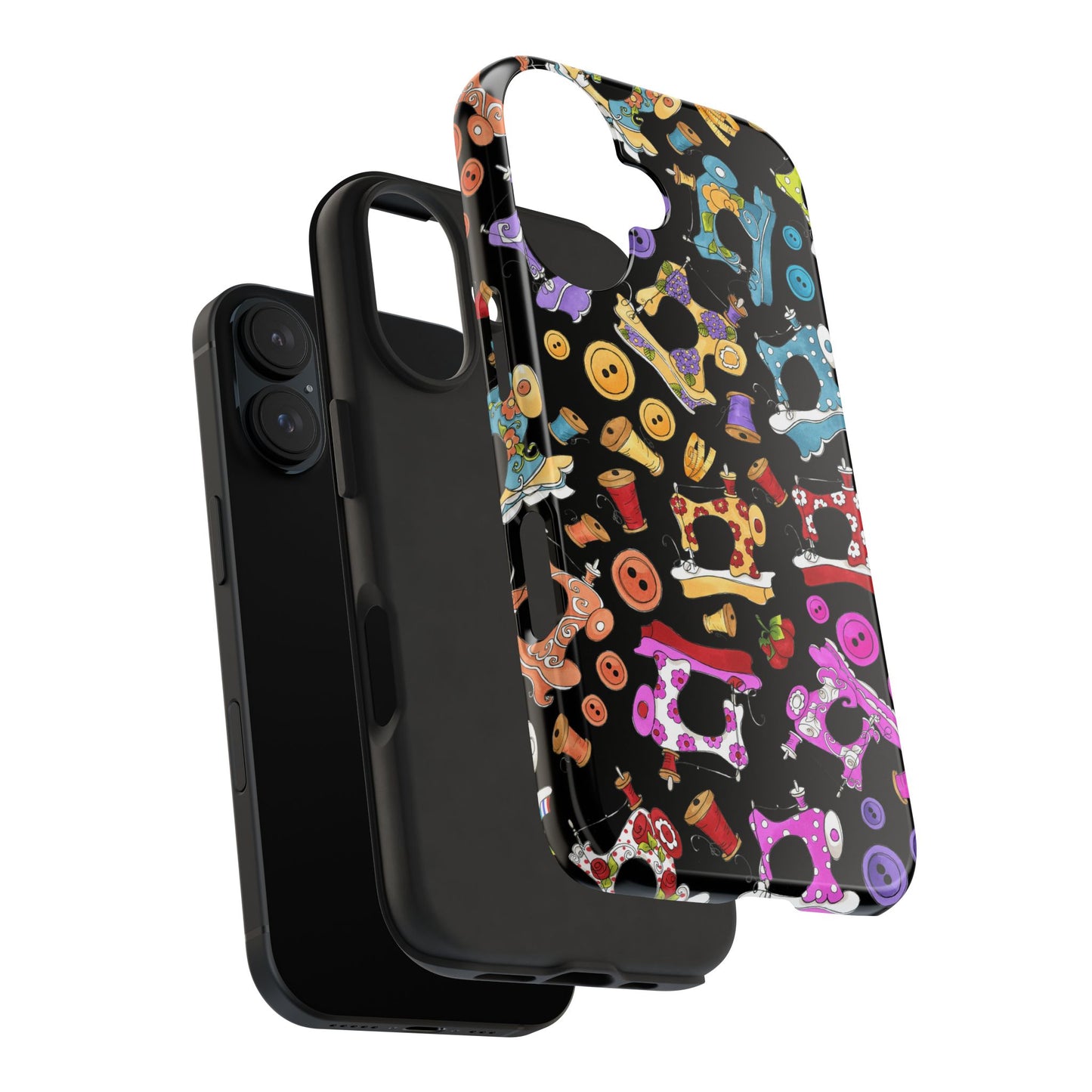 Sew Assorted Black Phone Case