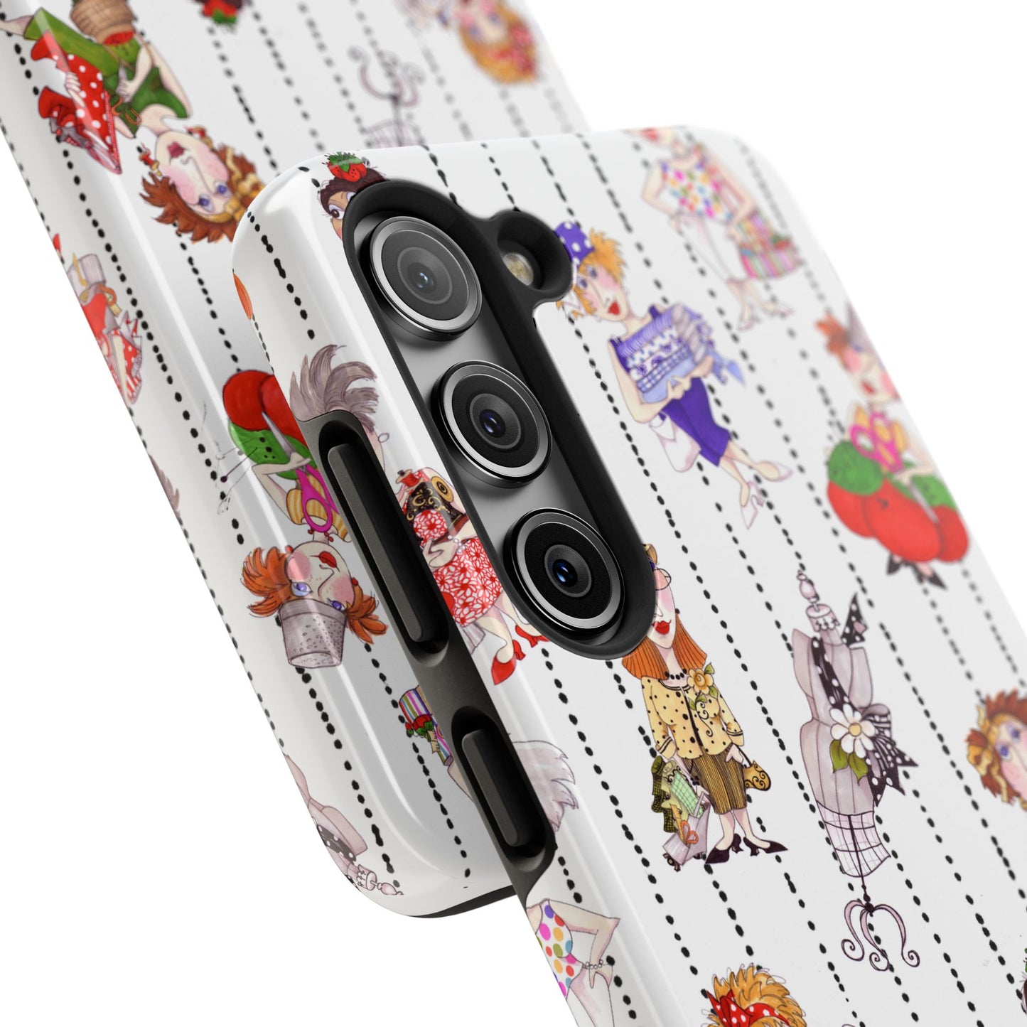 Sewphisticates White / Black Stripe Phone Case