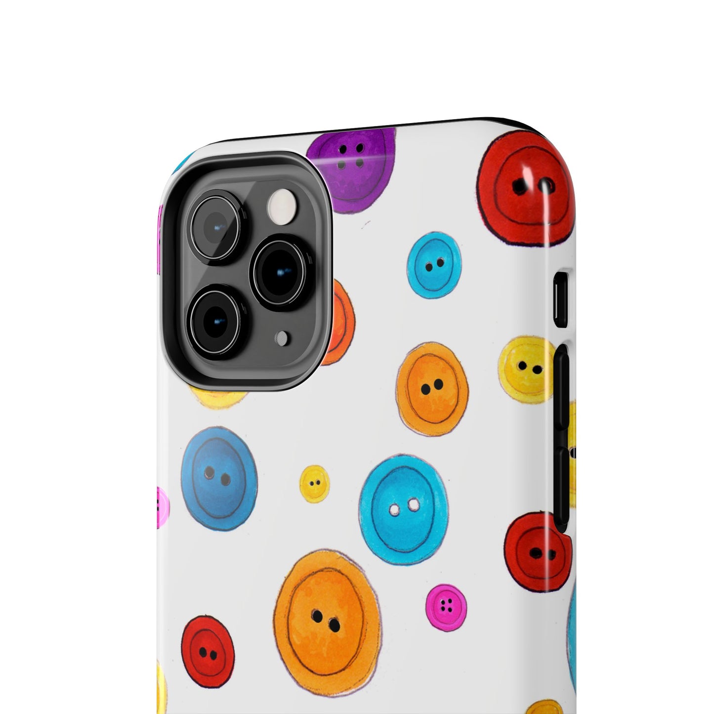 Button Dots White Phone Case