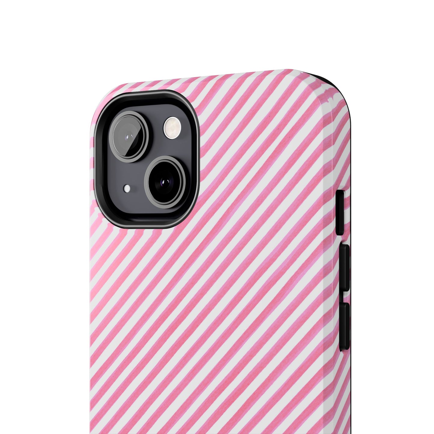 Bias Stripe Pink / White Phone Case