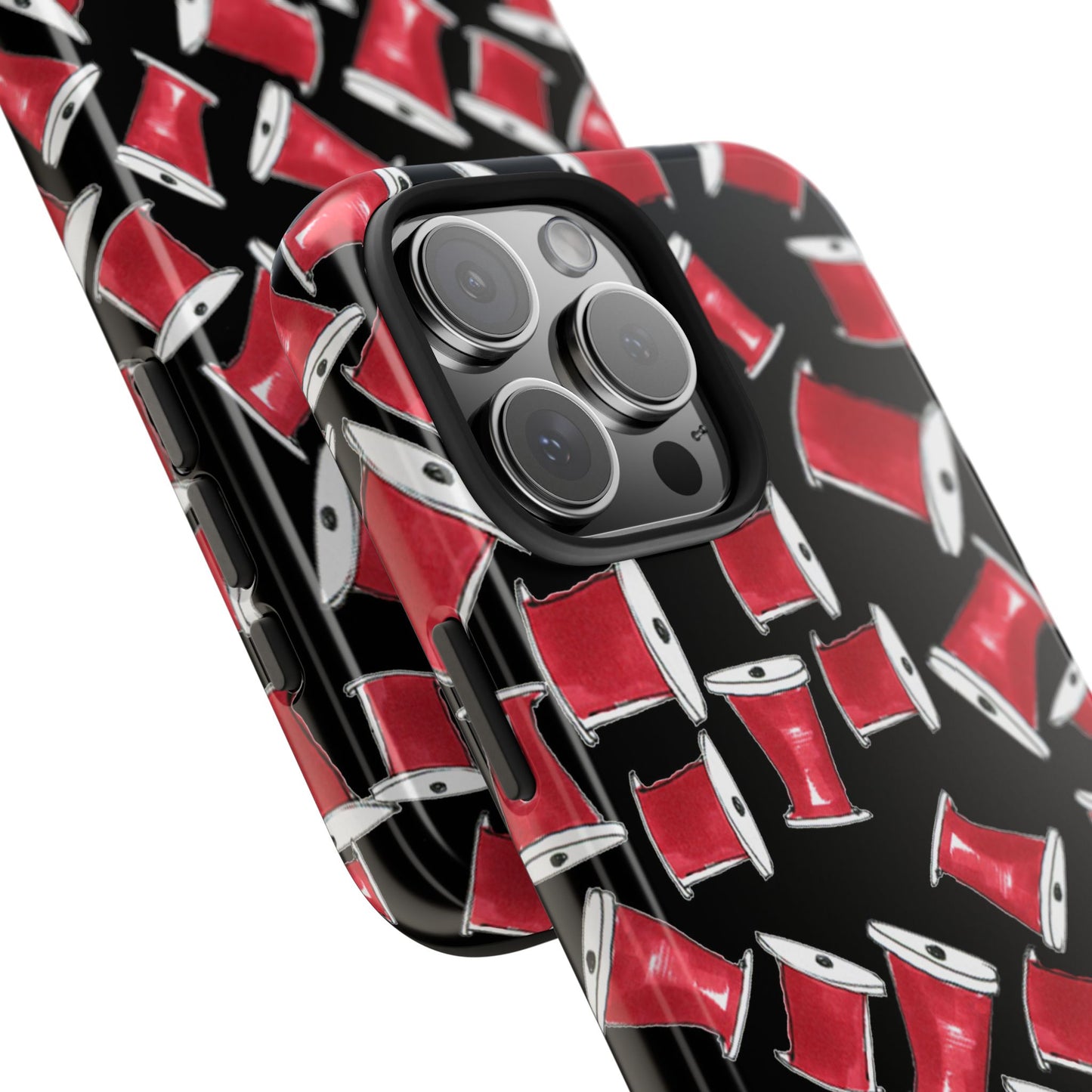 Red Thread Black Phone Case