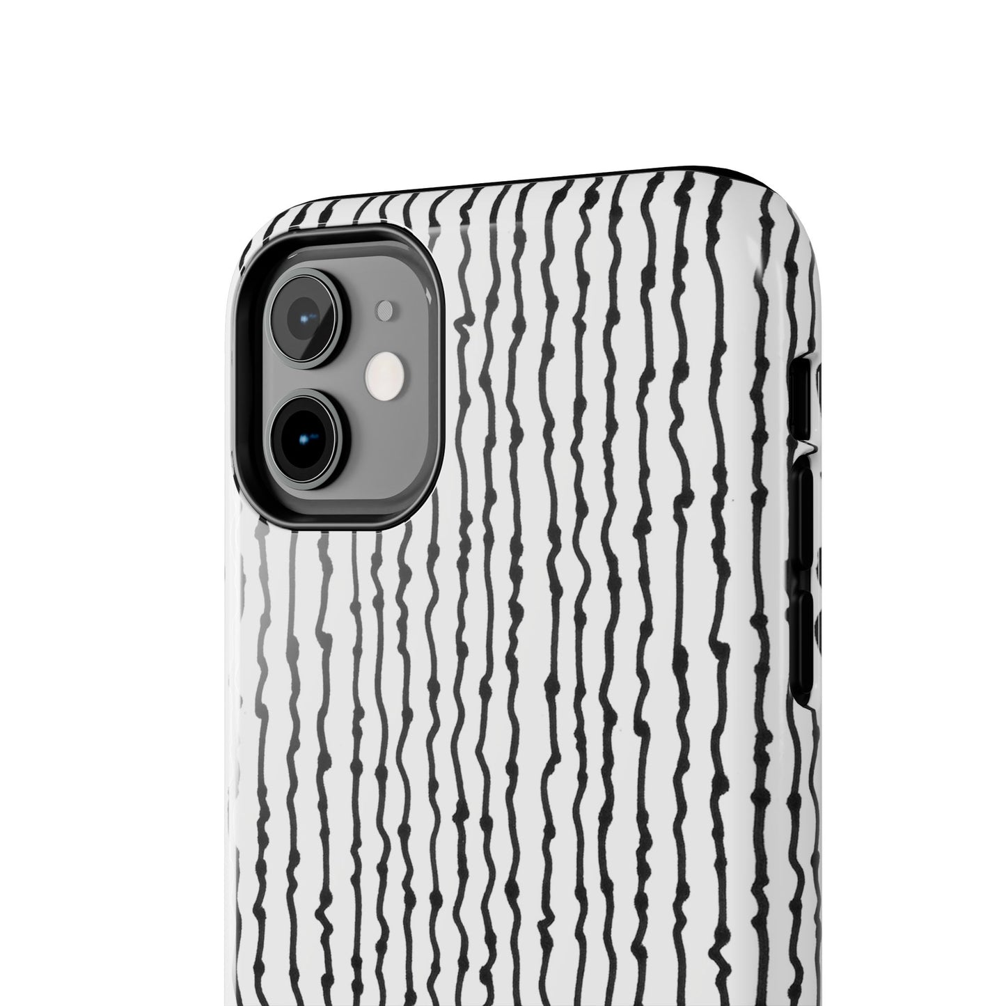 Faux Seersucker White / Black Phone Case