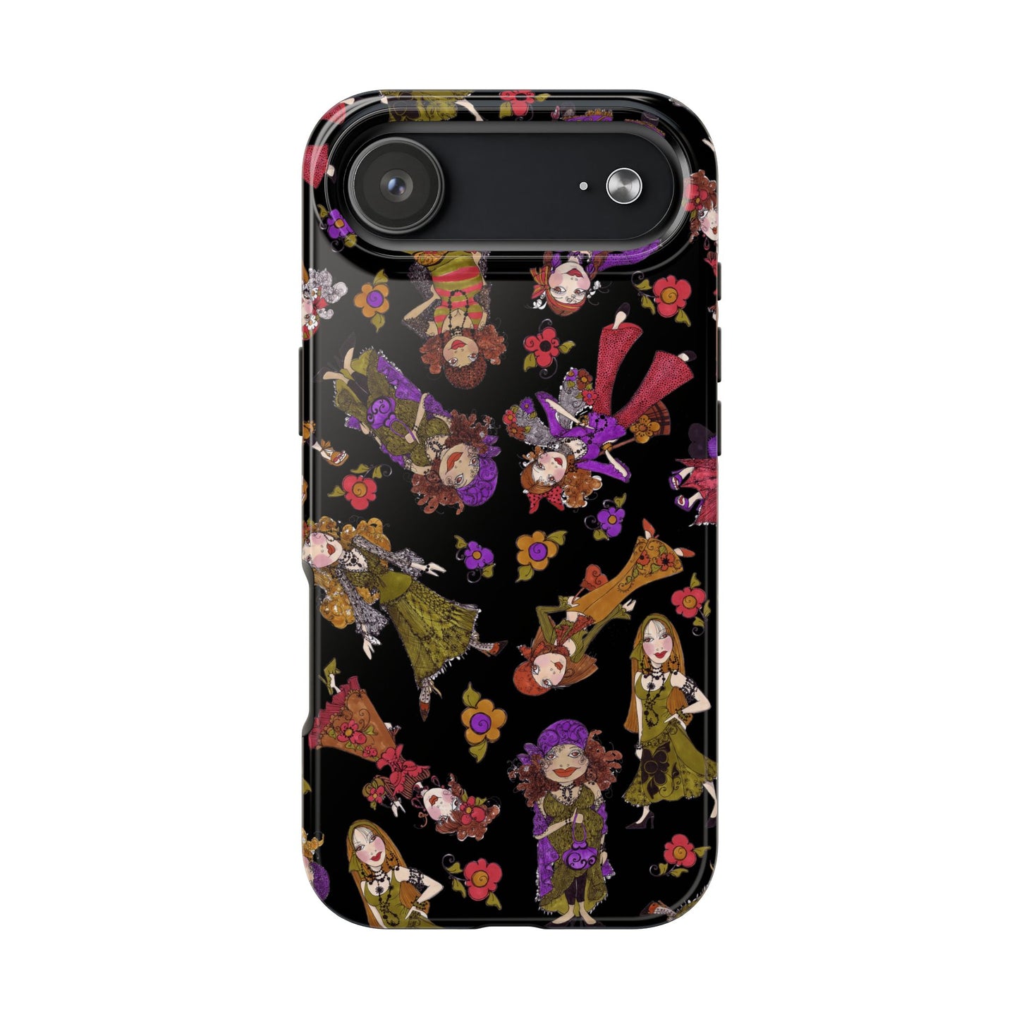 Tossed Gypsies Black Phone Case