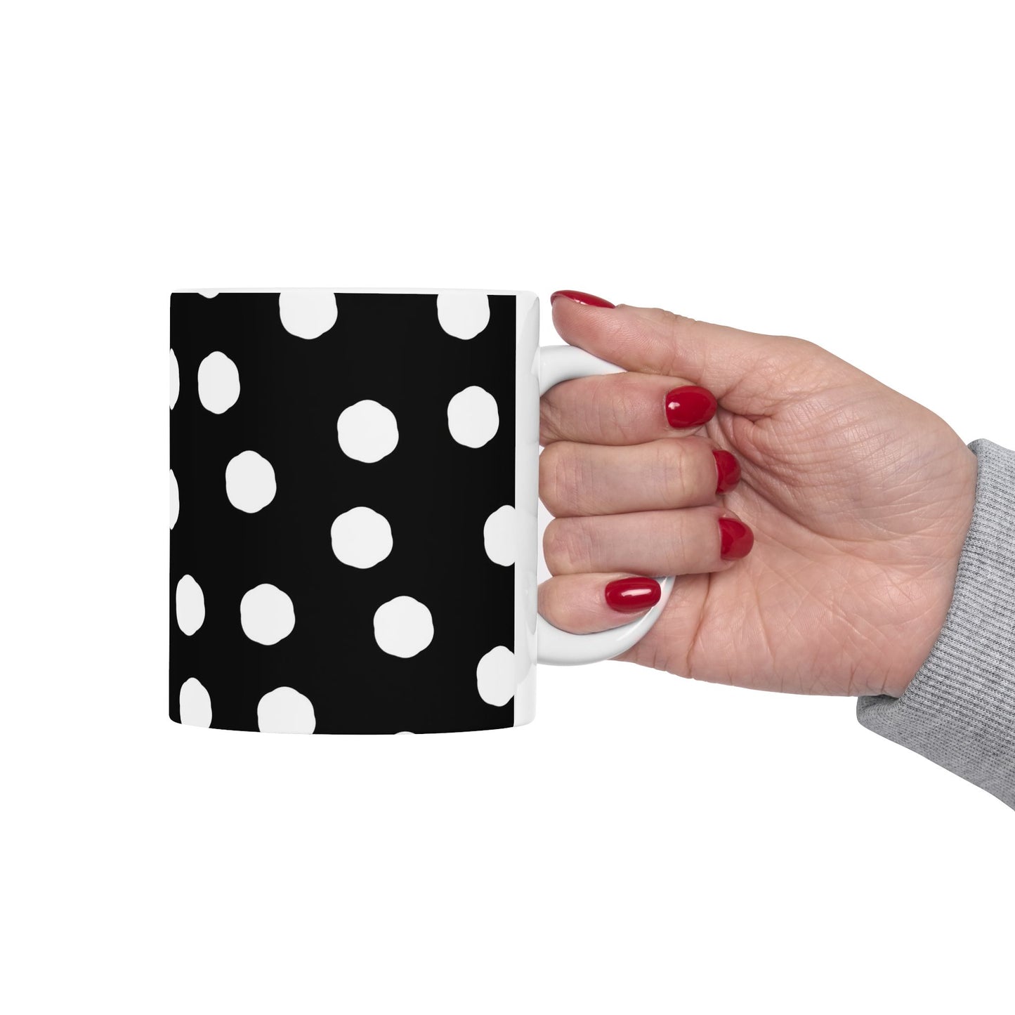 Jumbo Dots Black / White Cup