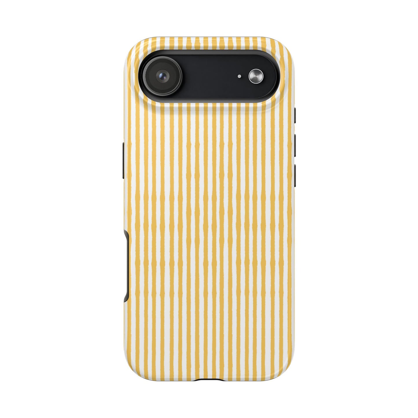 Lazy Stripe Yellow / White Phone Case