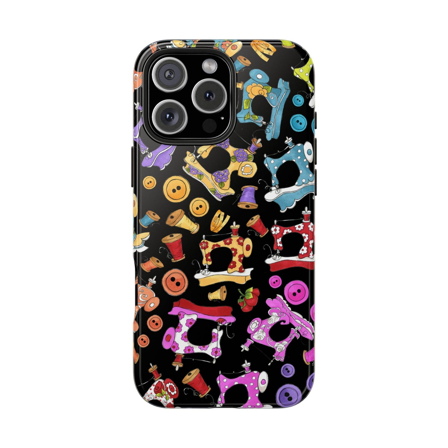 Sew Assorted Black Phone Case