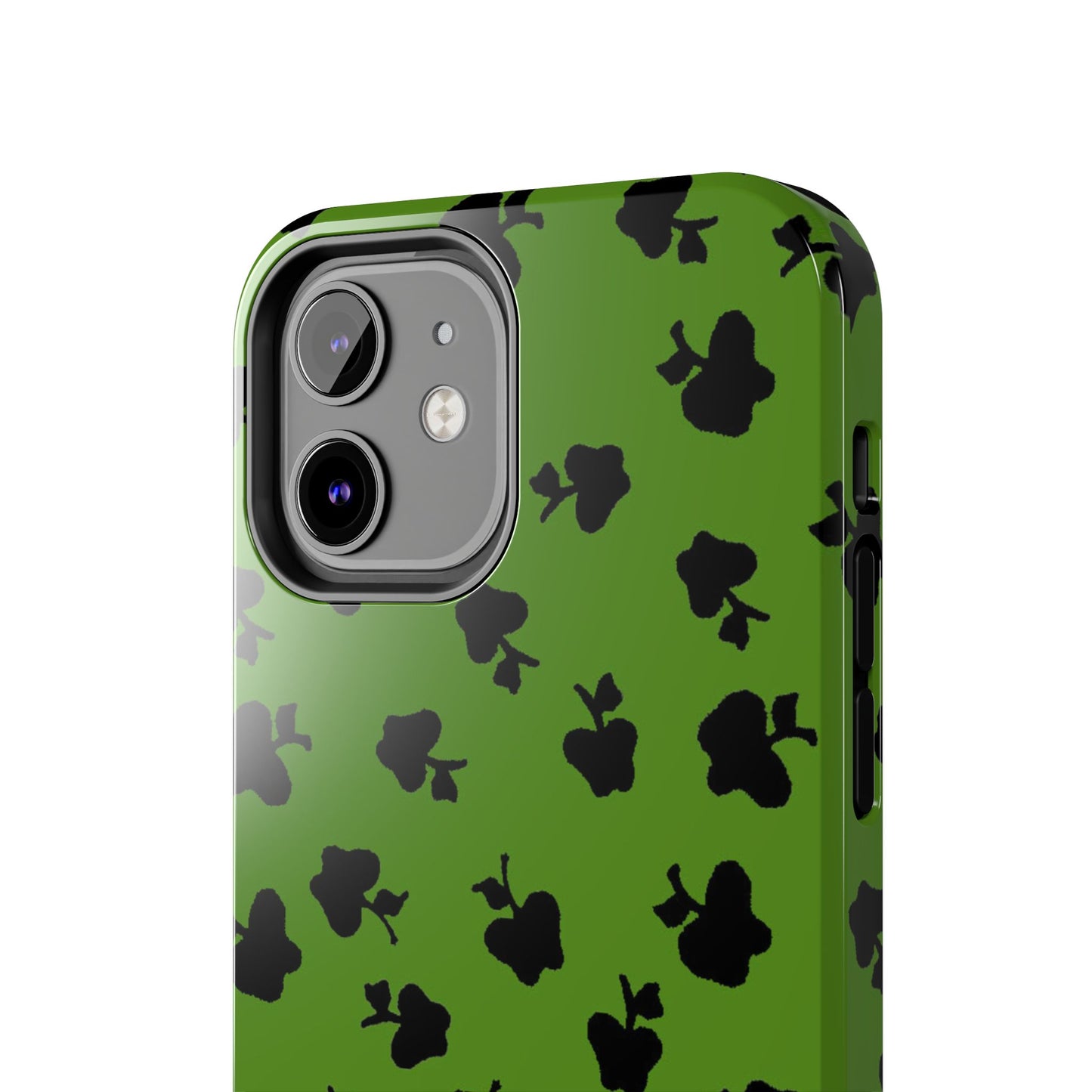 Happy Apples Green / Black Phone Case