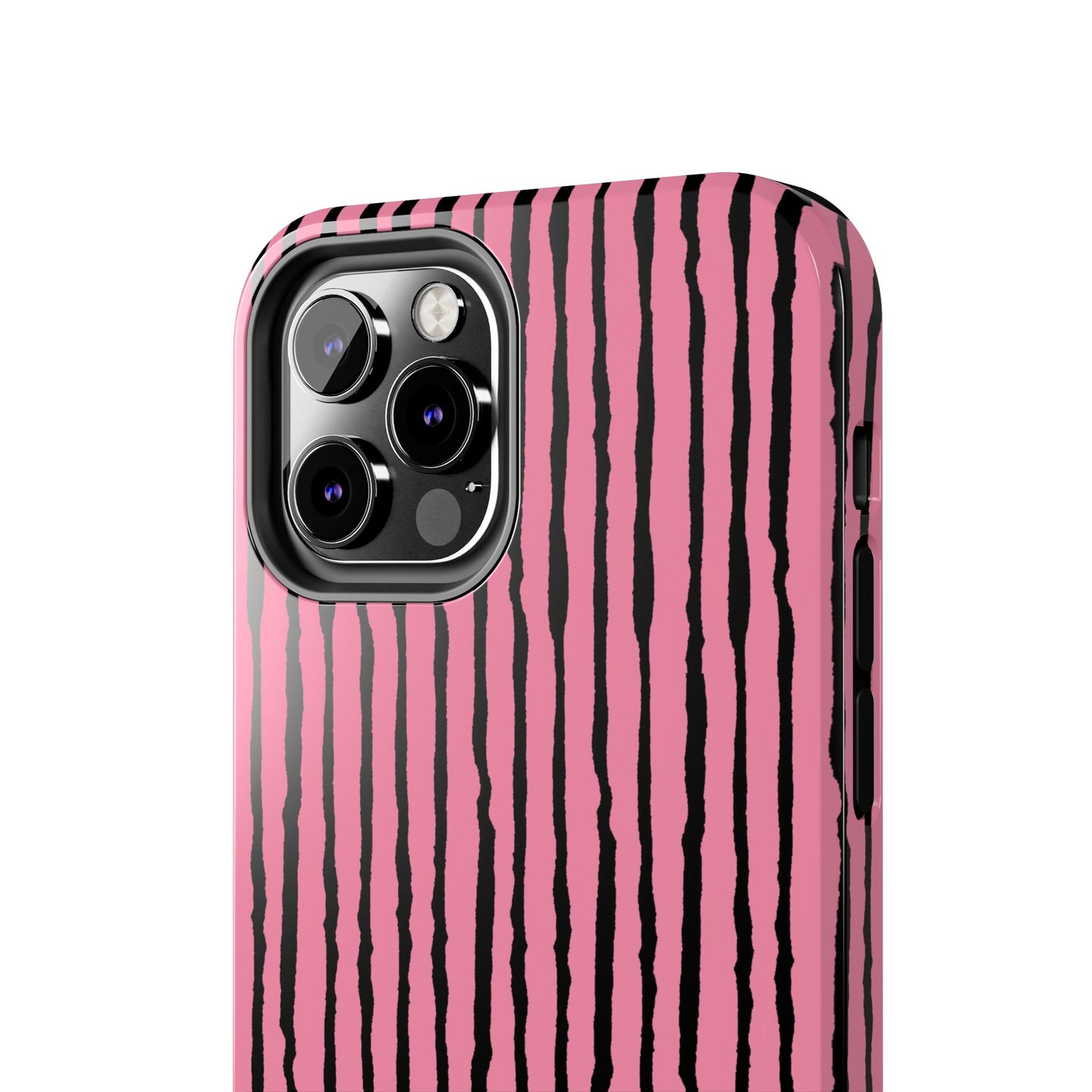 Sorta Stripe Pink / Black Phone Case