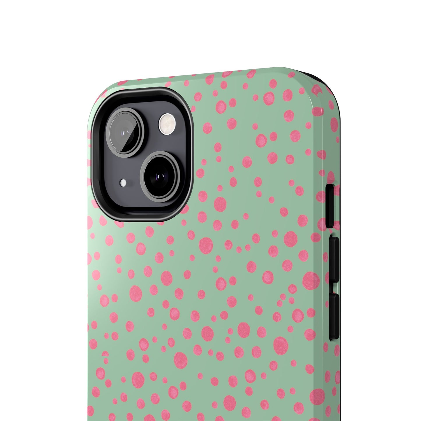 Balloon Dots Sage / Pink Phone Case