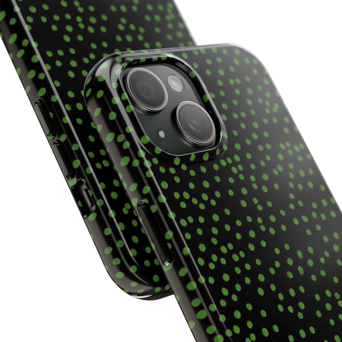 Dinky Dots Black / Green Phone Case