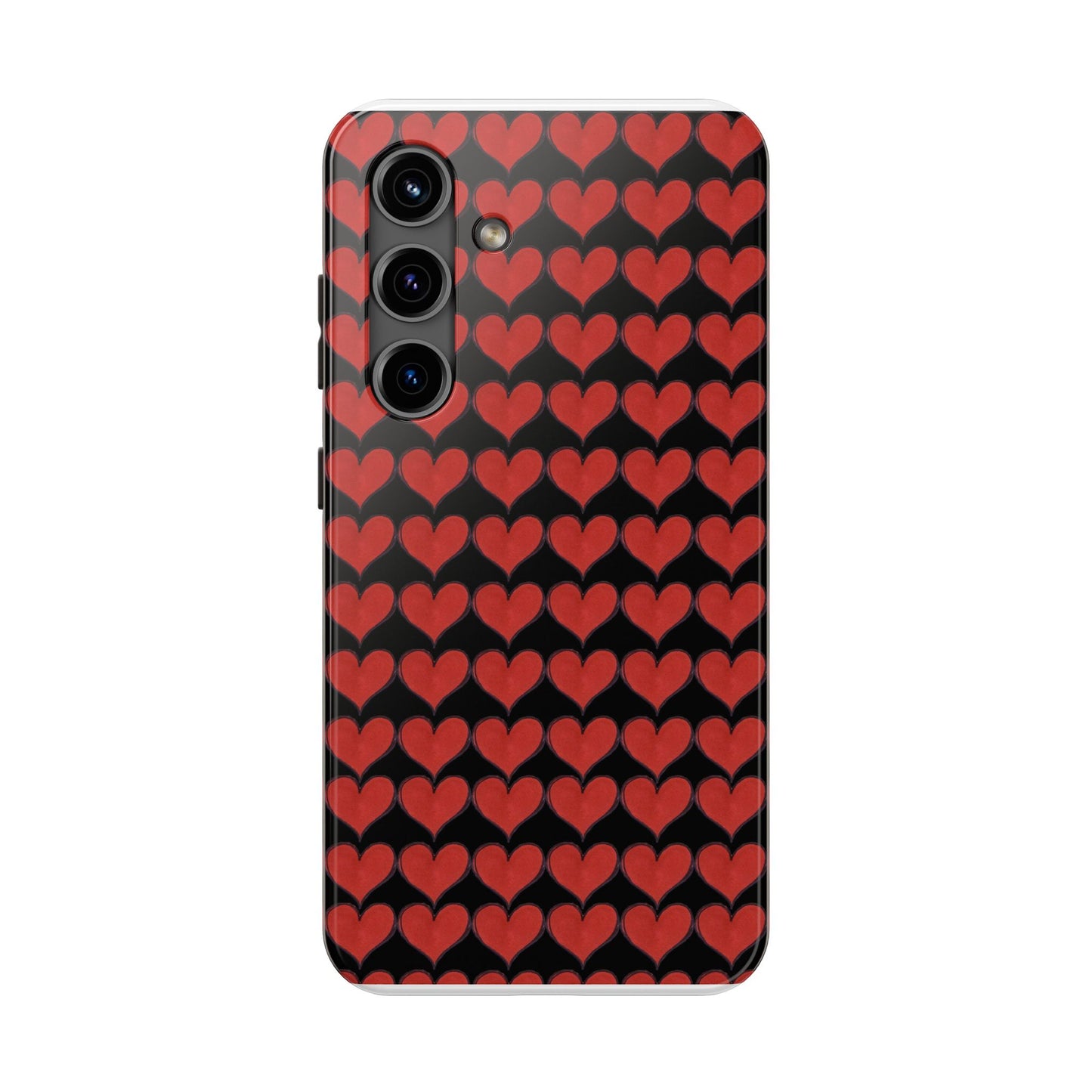 Heartbeats Black / Red Phone Case