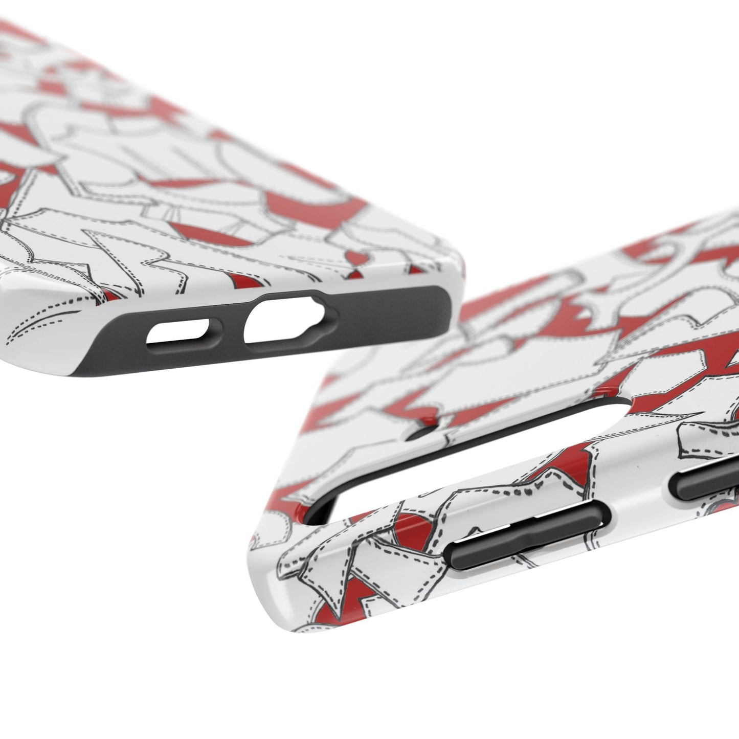 Pattern Pieces Red Phone Case