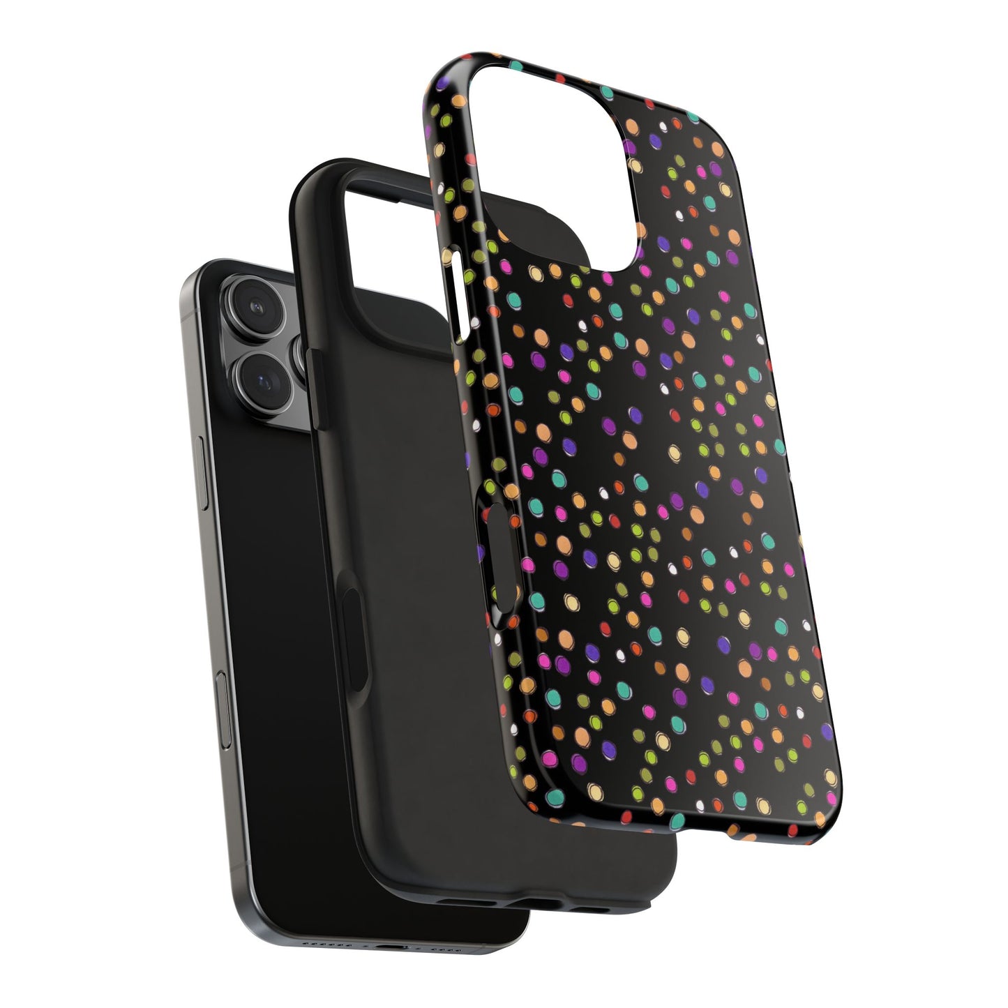 Dog Dots Black Phone Case
