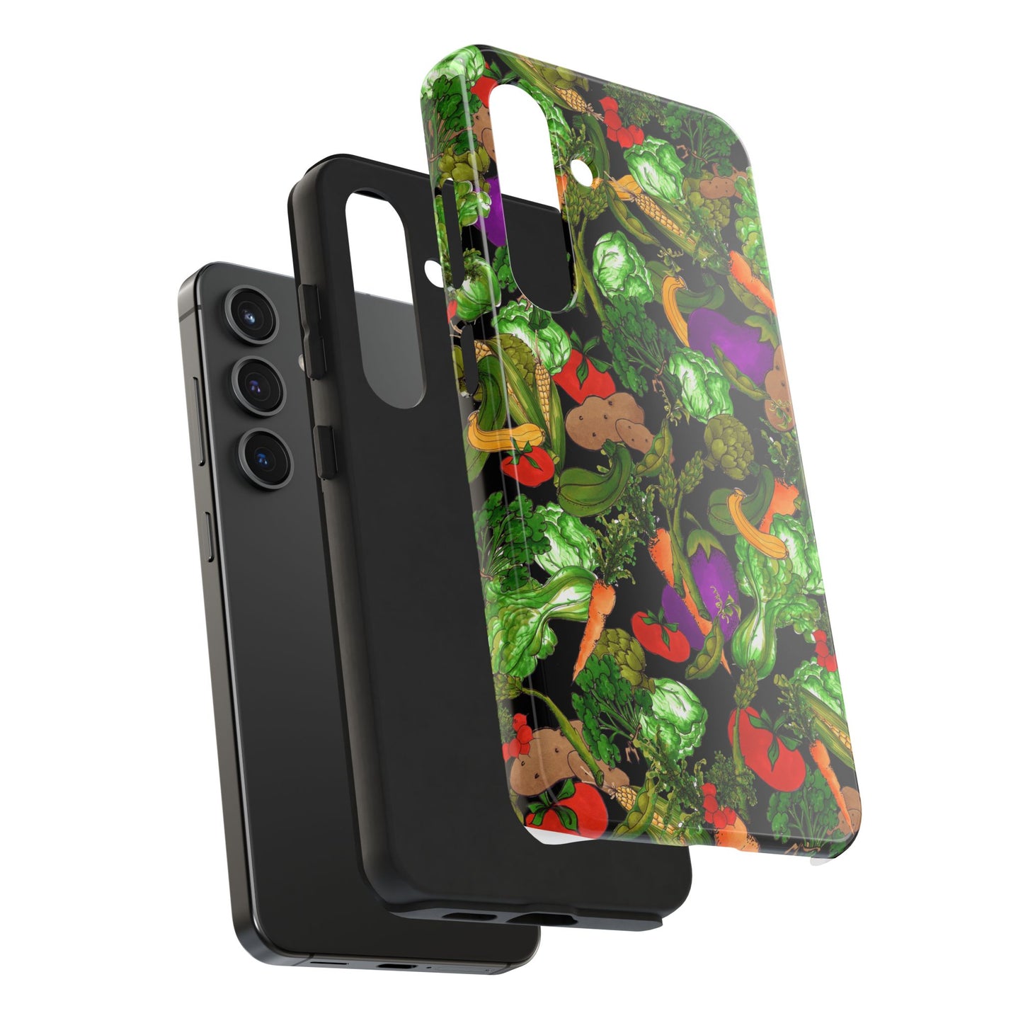 Veggie Jungle Black Phone Case