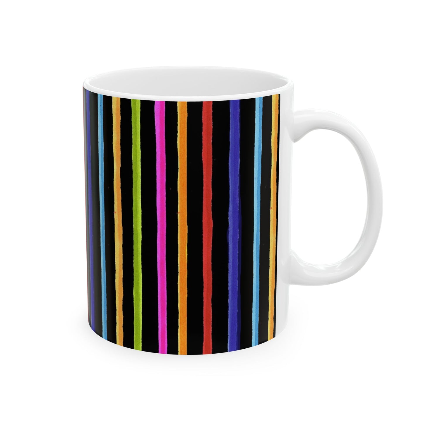 Happy Stripe Black Cup