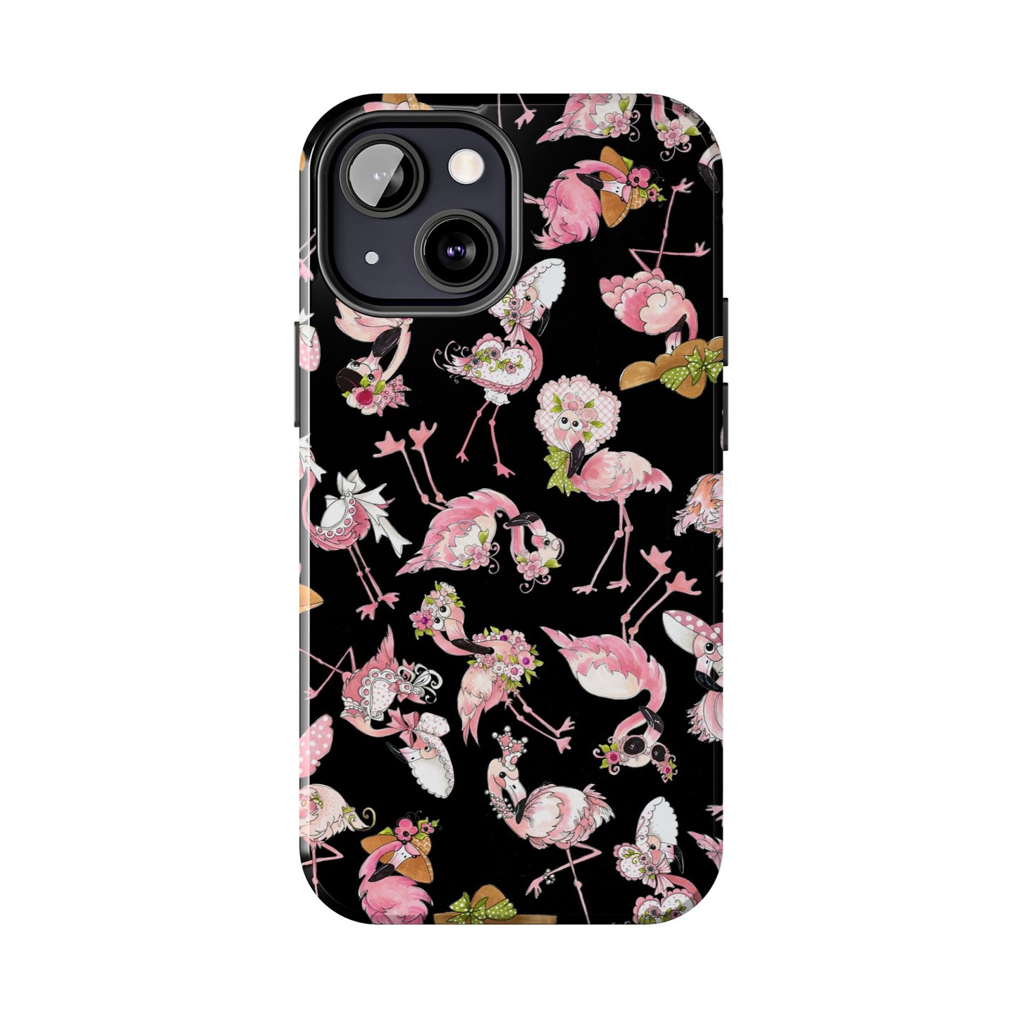 Tossed Flams Black Phone Case