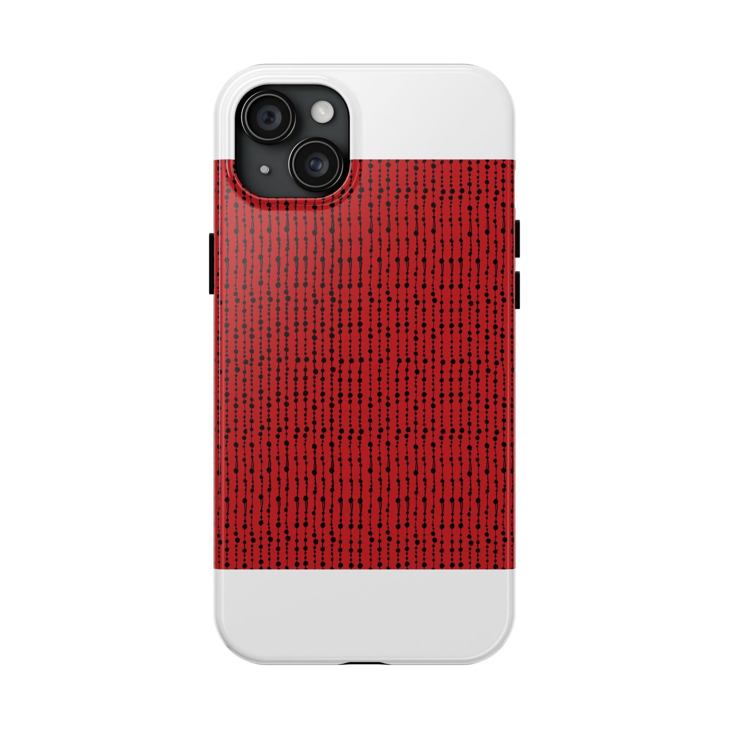 Beaded Curtain Red / Black Phone Case