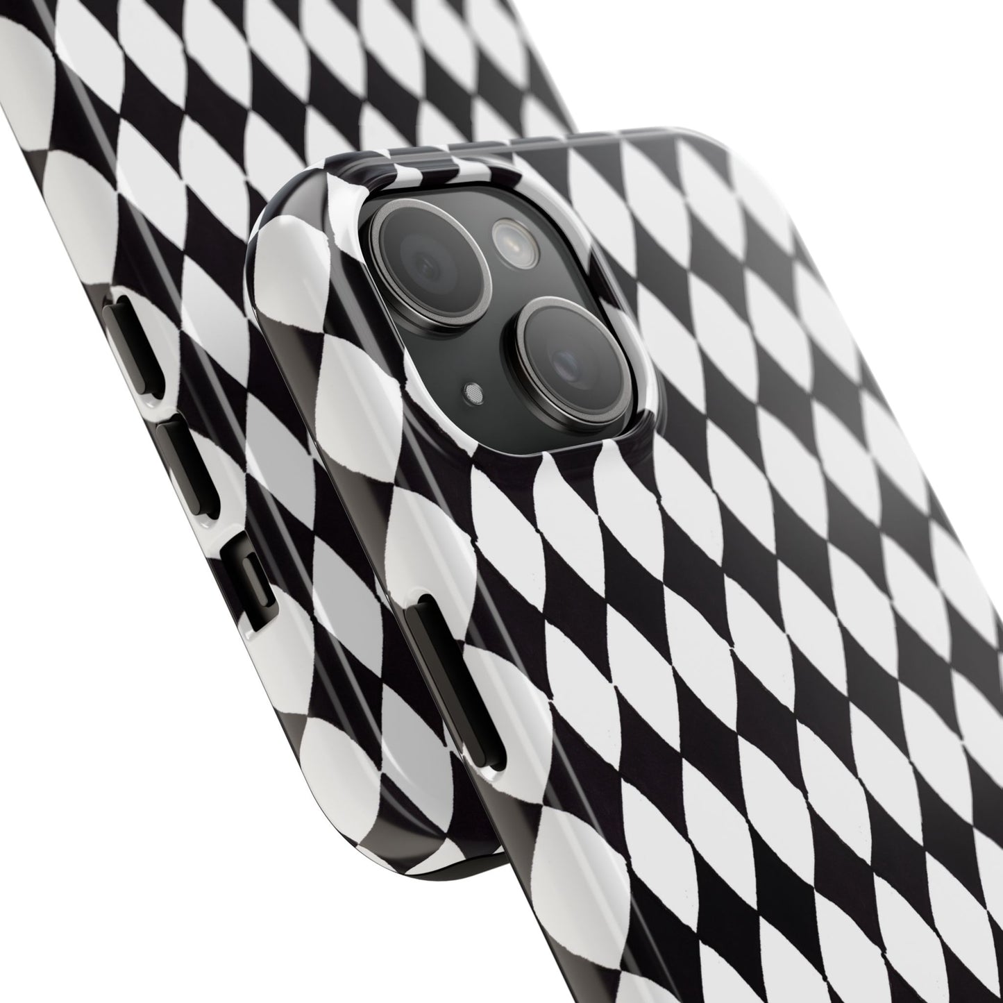 Diamond White / Black Phone Case