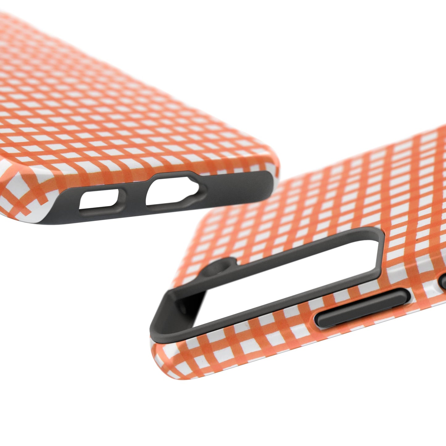 Chipper Check Orange Phone Case