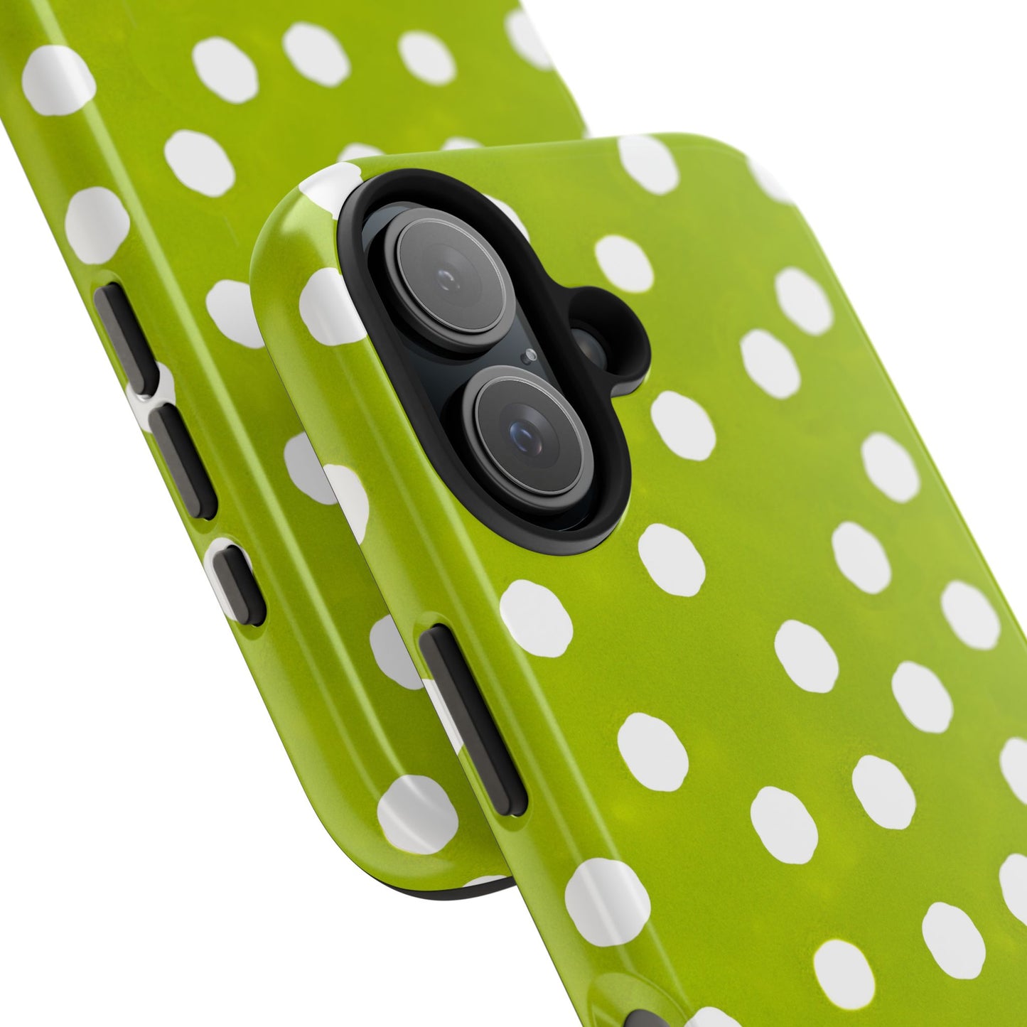 Jumbo Dots Green / White Phone Case