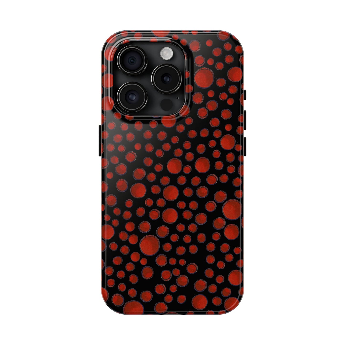 Dot Assortment Black / Red Phone Case