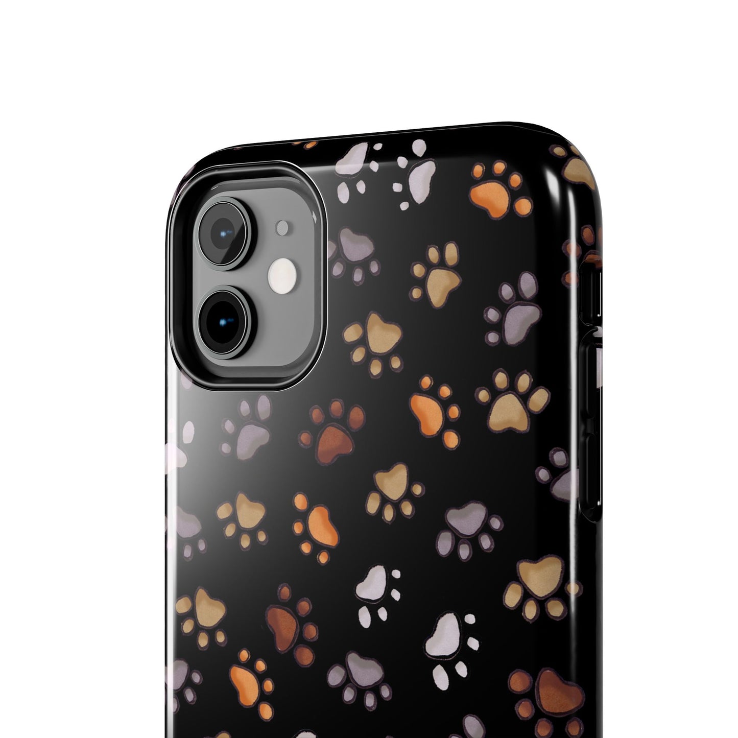 Puppy Paws Black Phone Case