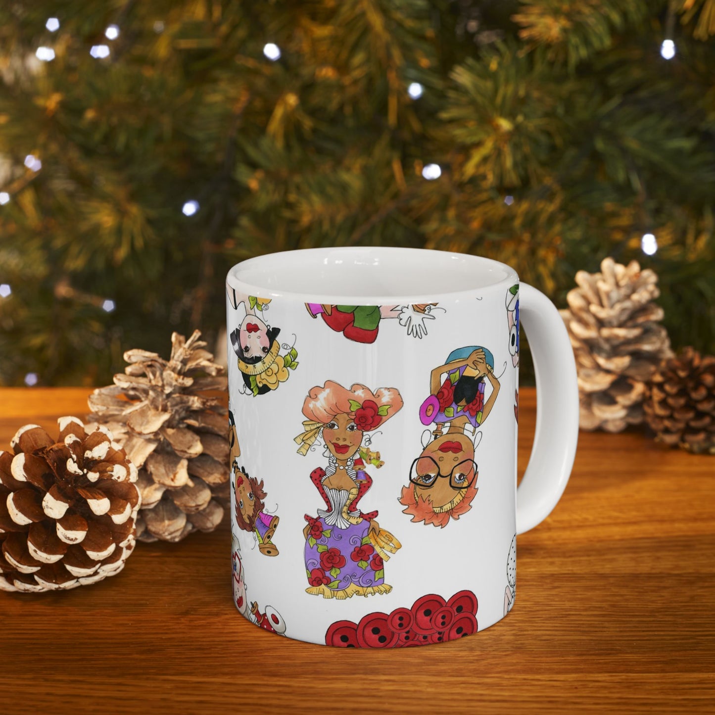 Curious Toss White Cup