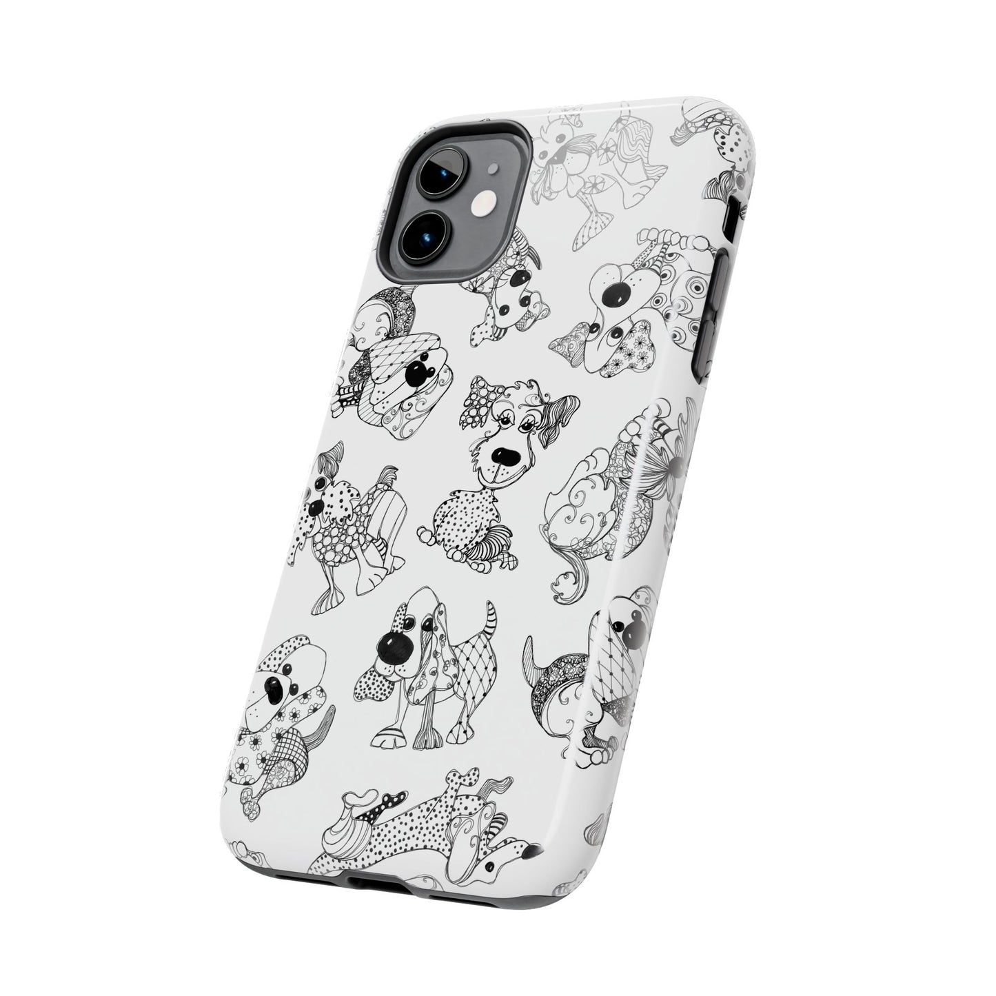 Doodle Dogs White Phone Case