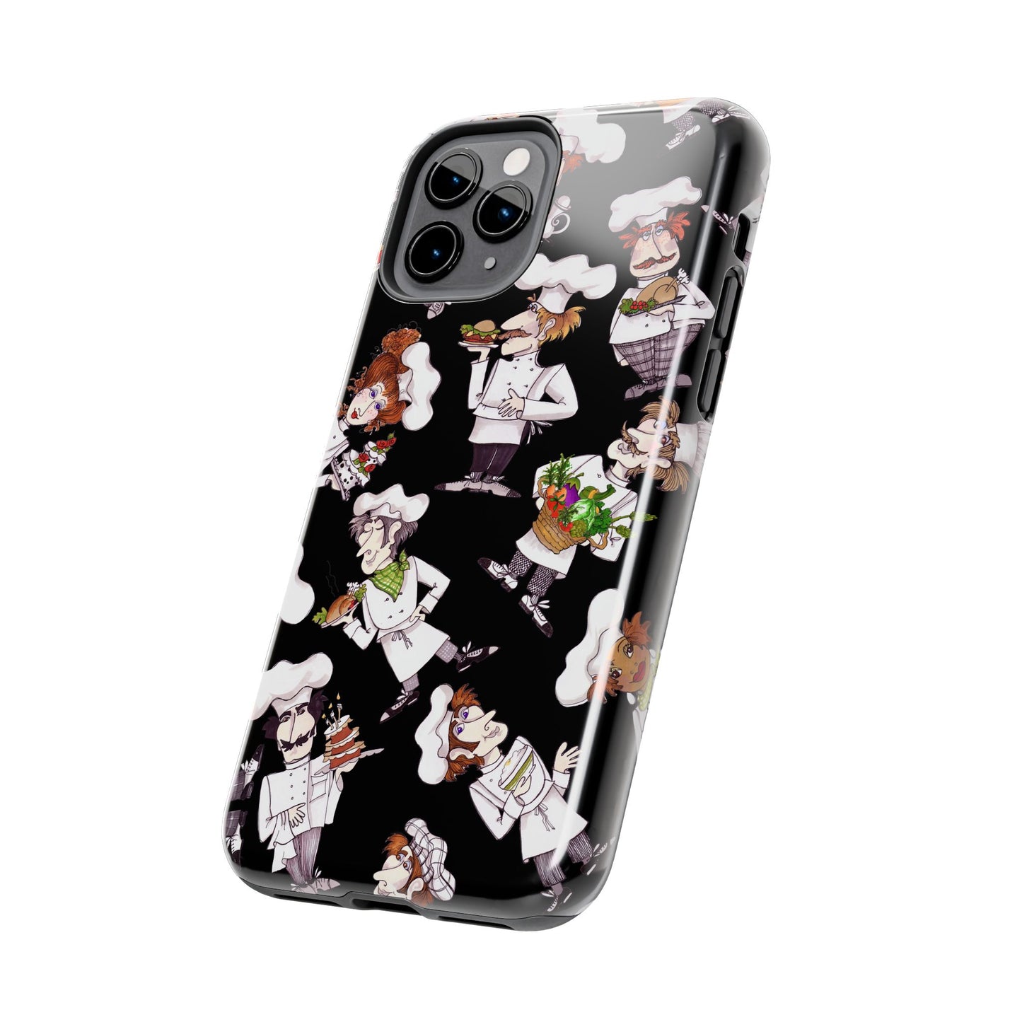 Tossed Chefs Black Phone Case