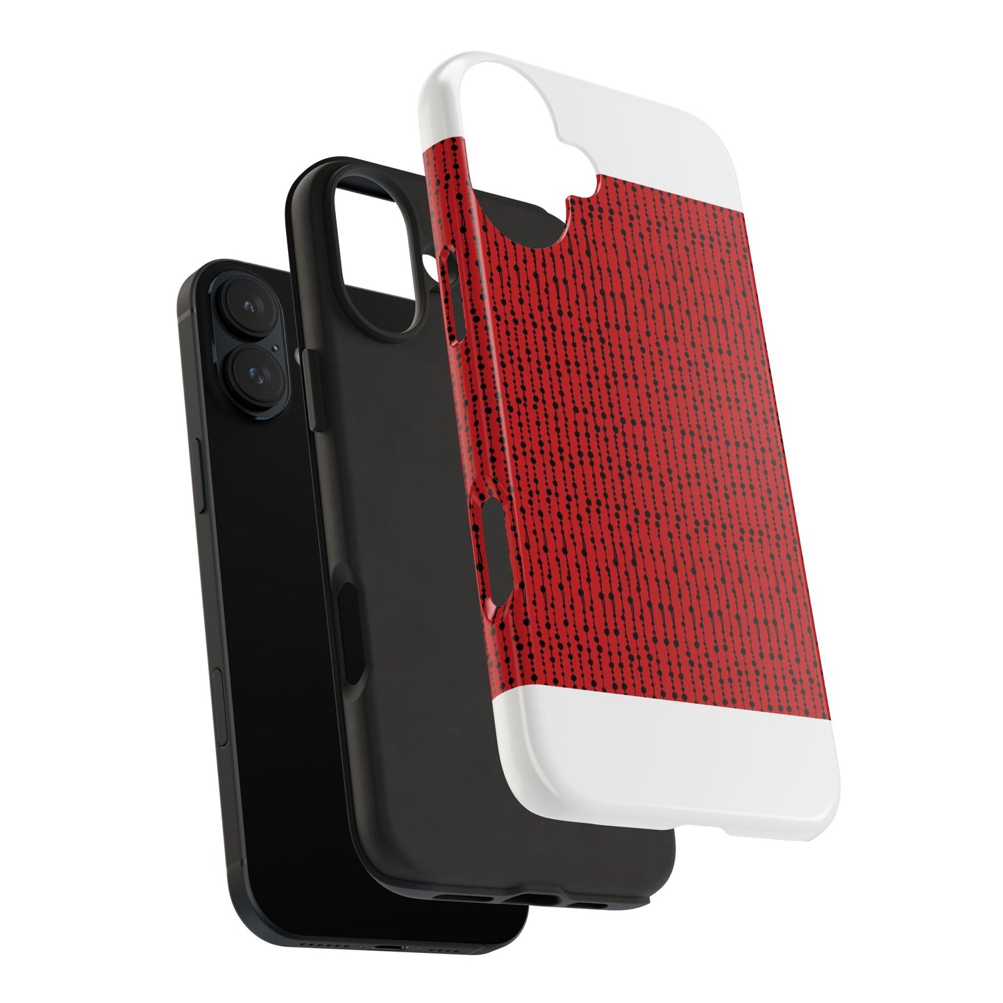 Beaded Curtain Red / Black Phone Case